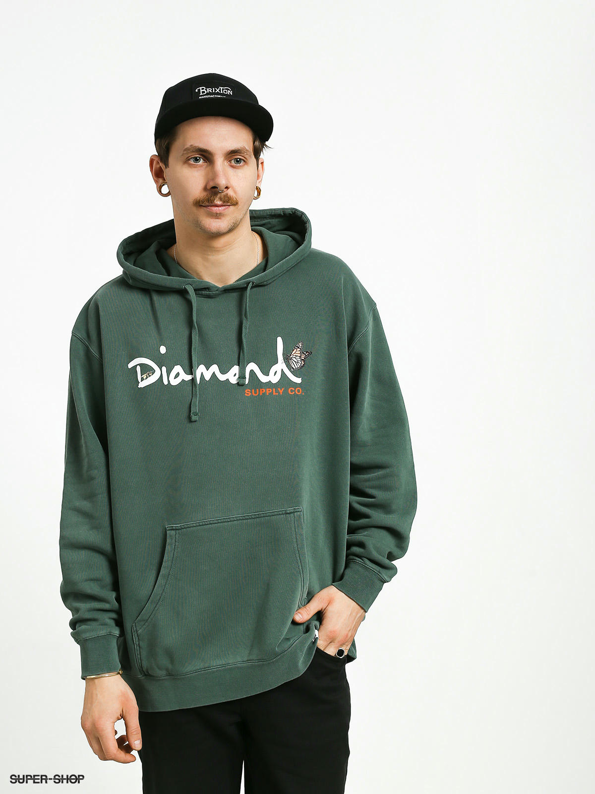 diamond supply og script hoodie