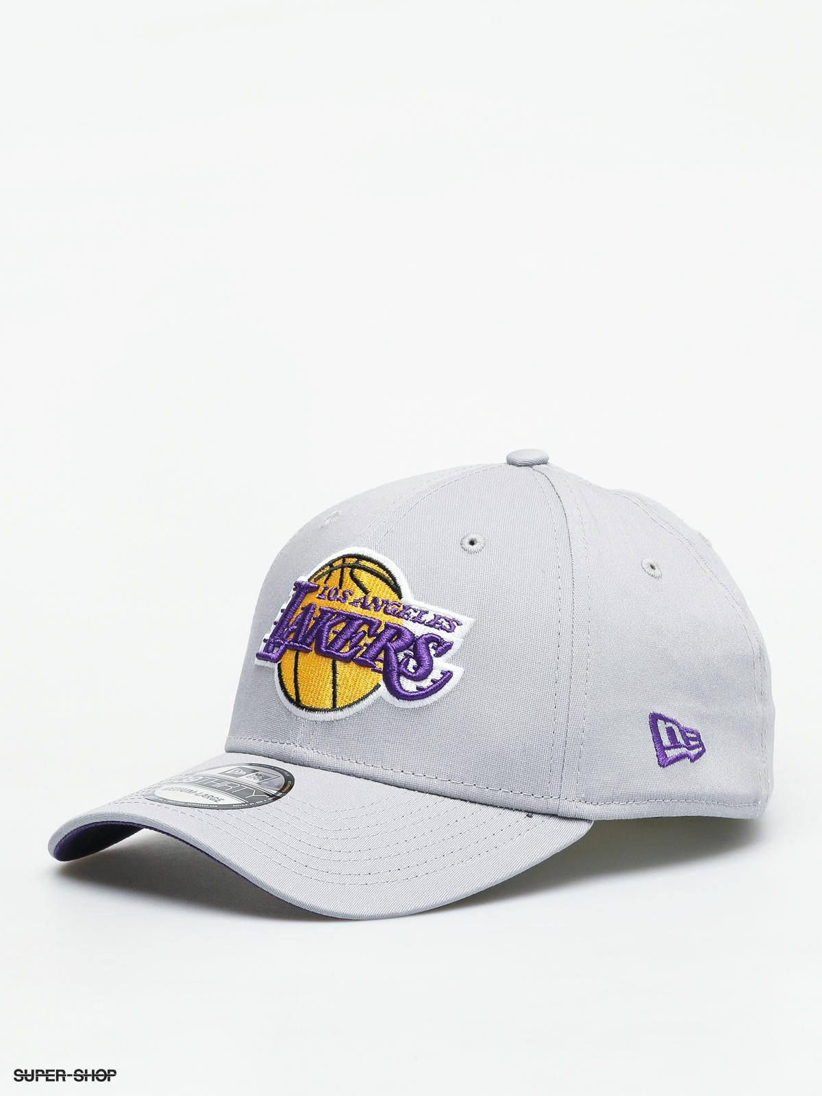 gray lakers hat