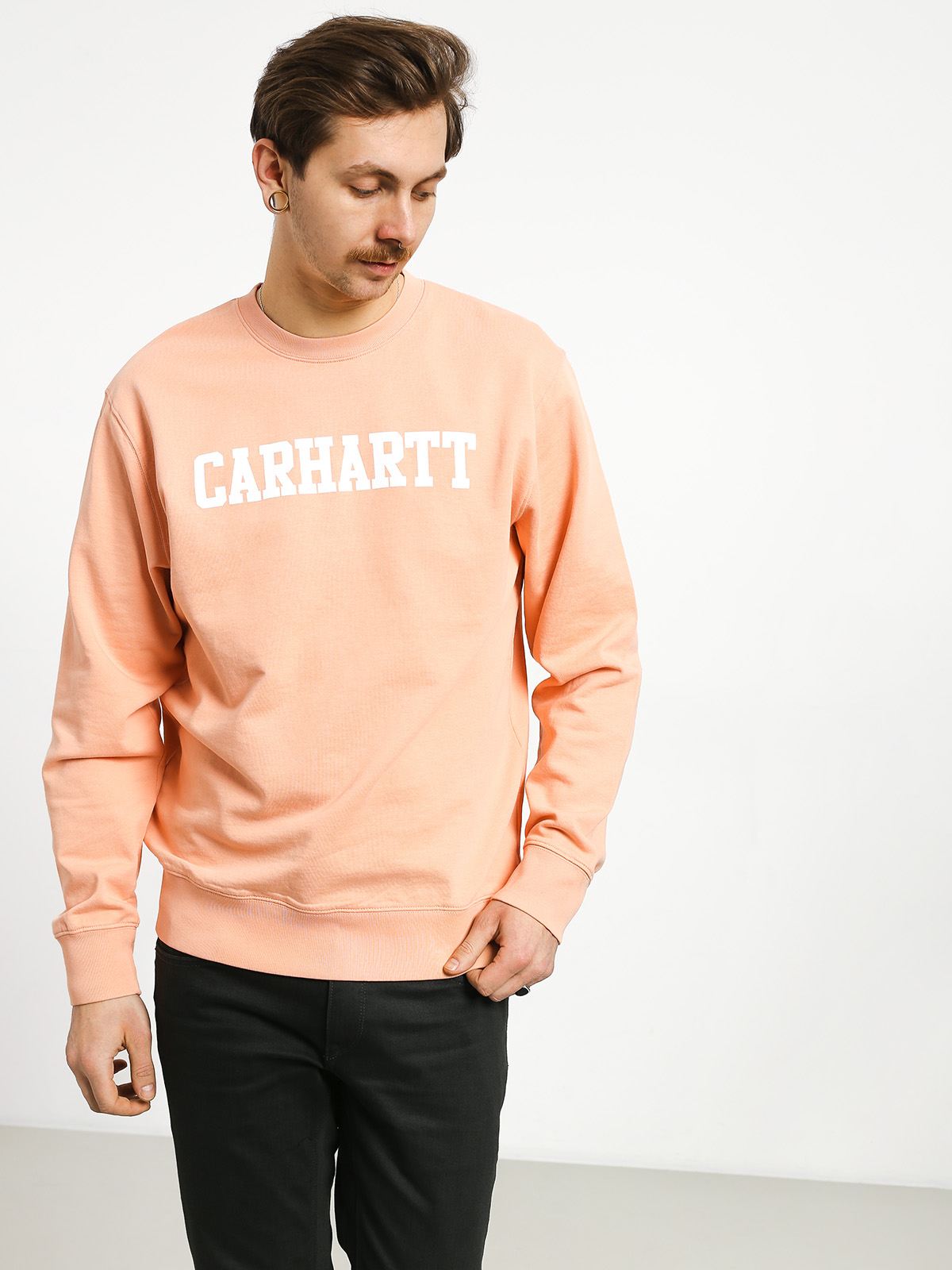 Carhartt WIP College Sweatshirt (peach/white)