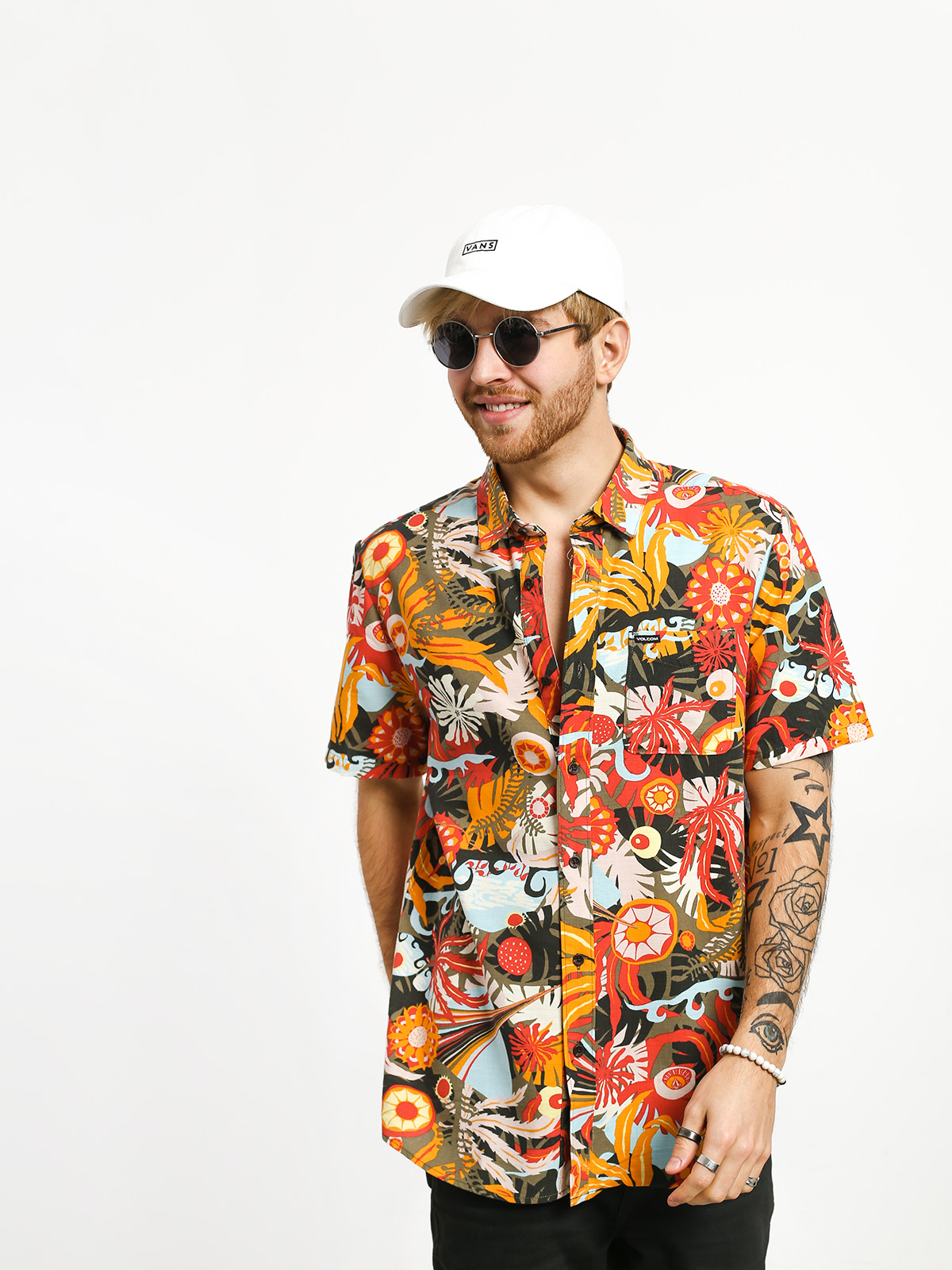 Volcom Psych Floral Shirt (arm)