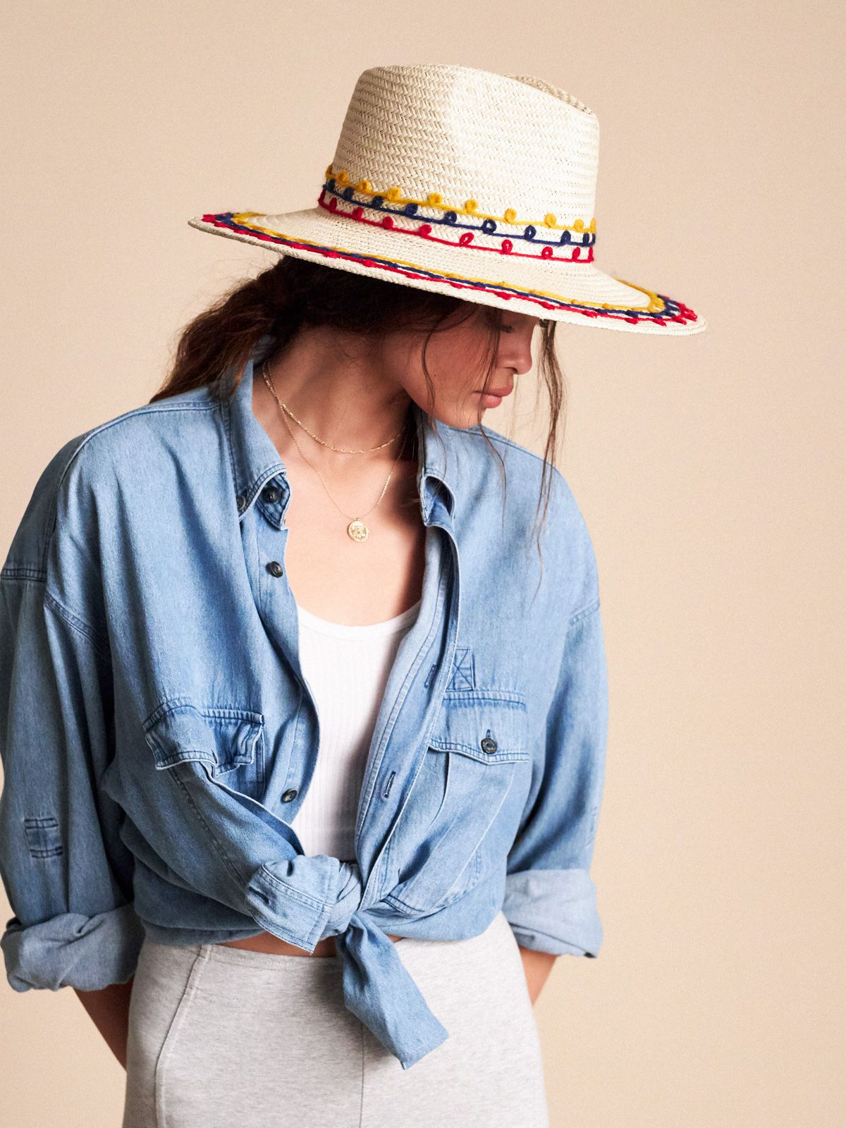Brixton Joanna Emb Hat Hat Wmn (tan mix)