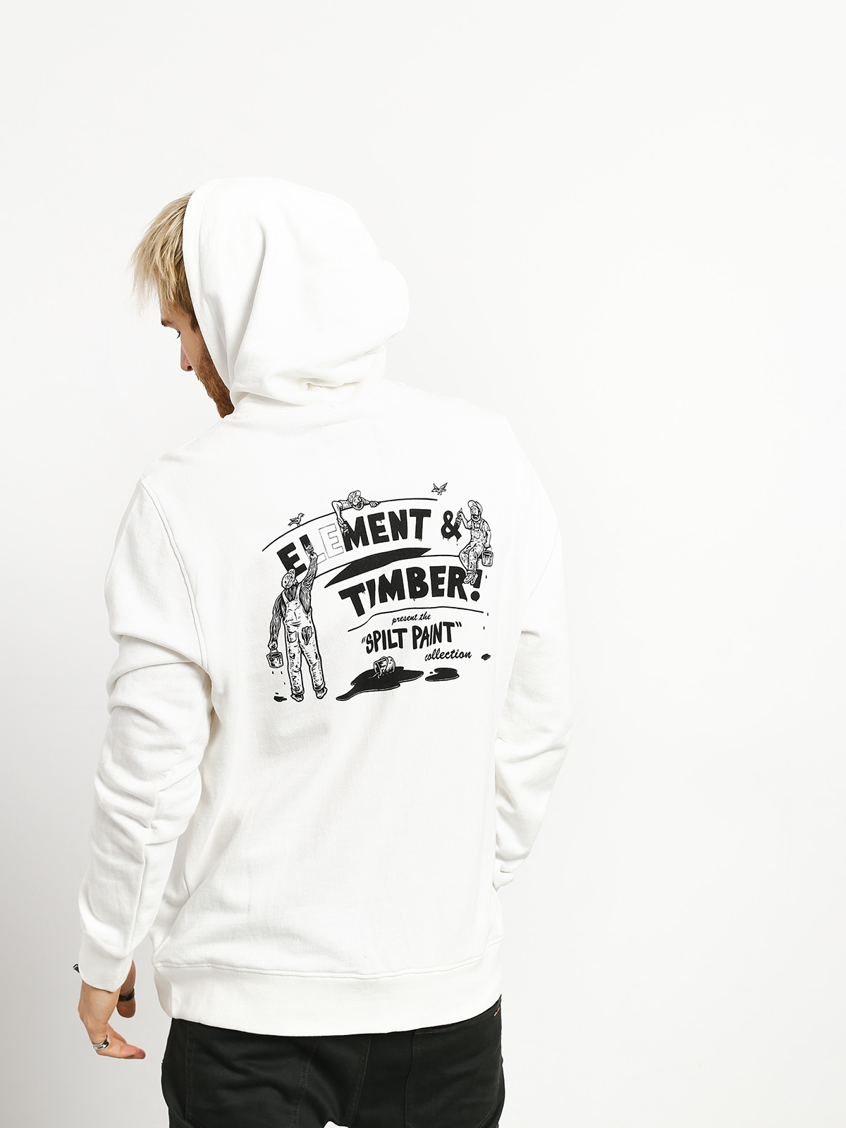 element white hoodie