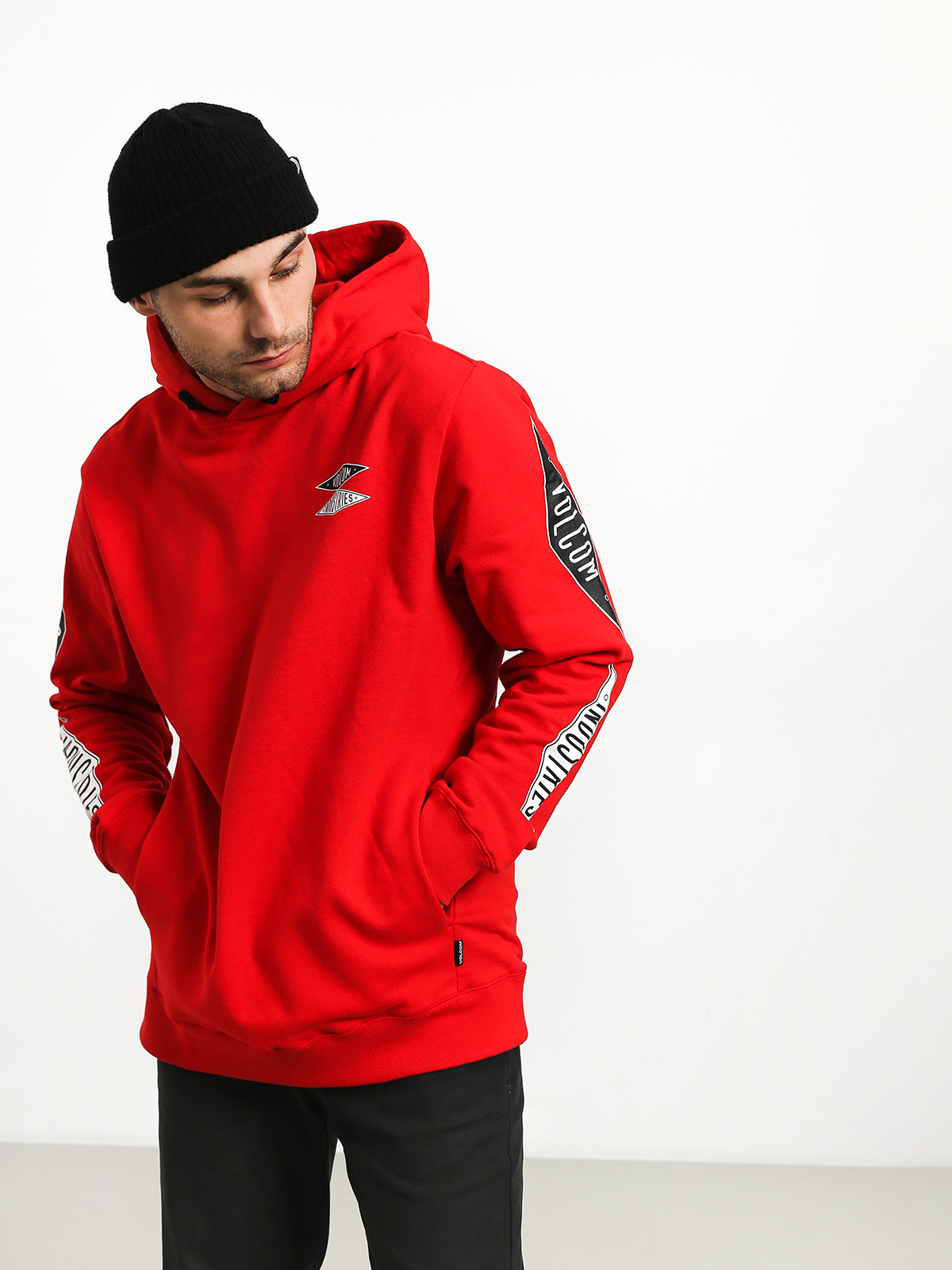 volcom red hoodie