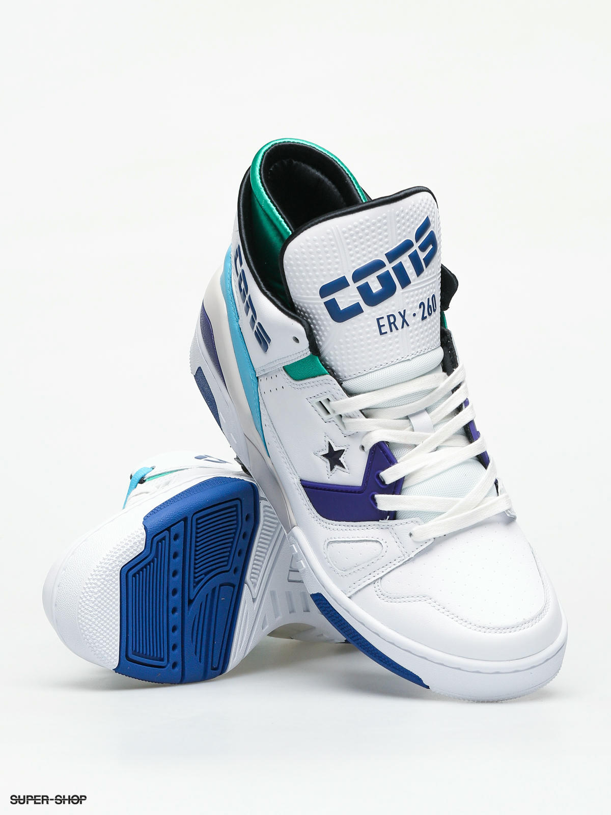 Converse Erx 260 Mid Shoes white court purple bold jade