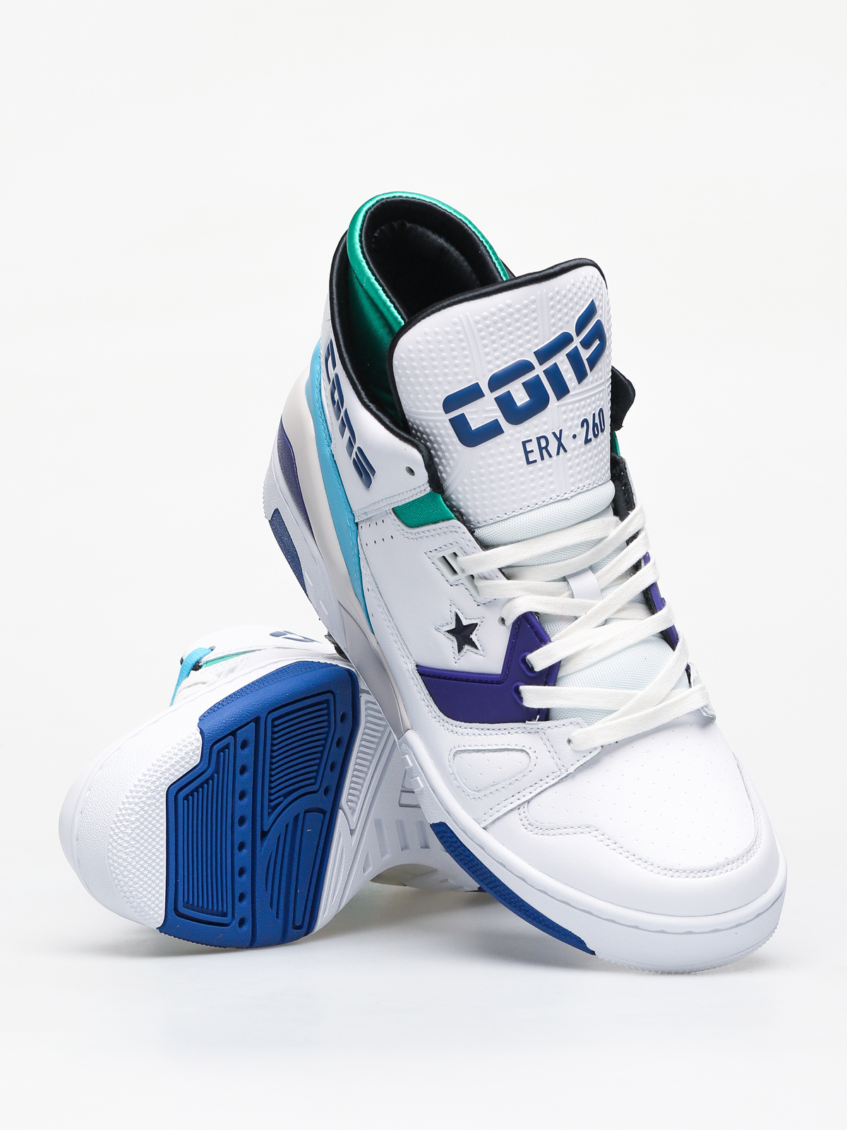 Converse Erx 260 Mid Shoes (white/court purple/bold jade)