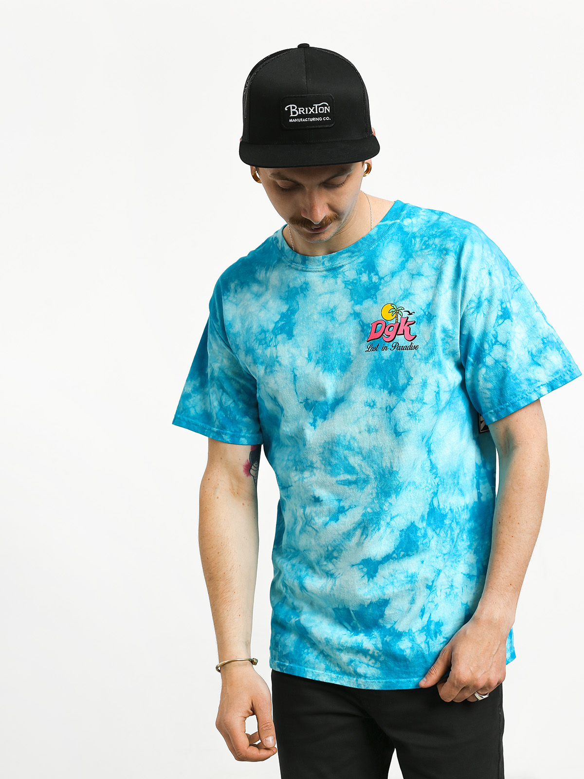 lost in paradise on Dgk Lost In Paradise T Shirt White Turquoise