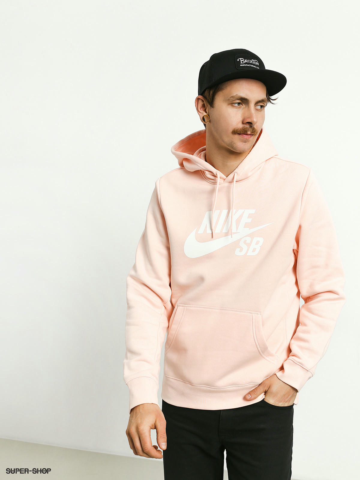 nike hoodie washed coral