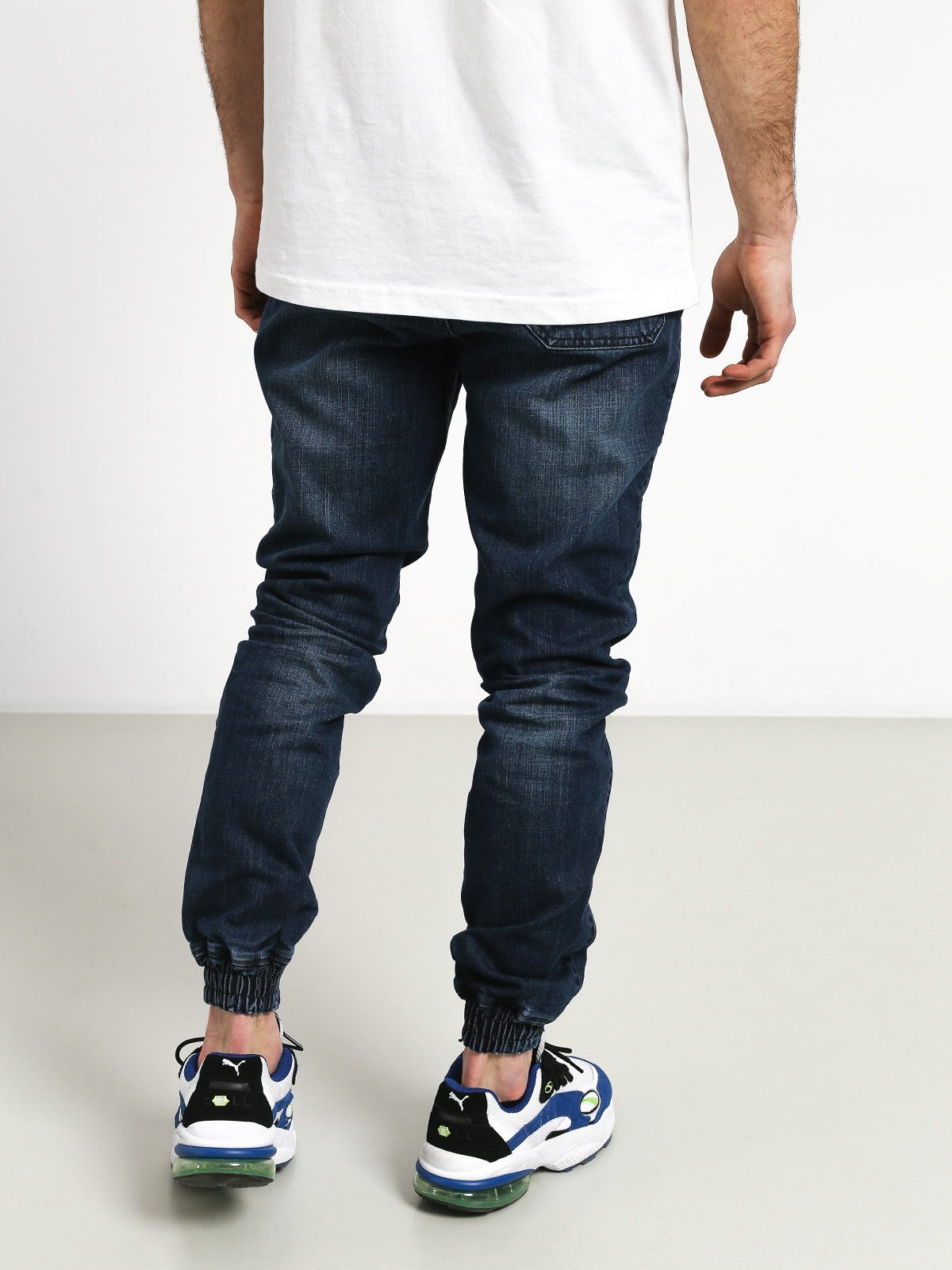 Diamante Wear Rm Jeans Jogger Pants (dark wash jeans)