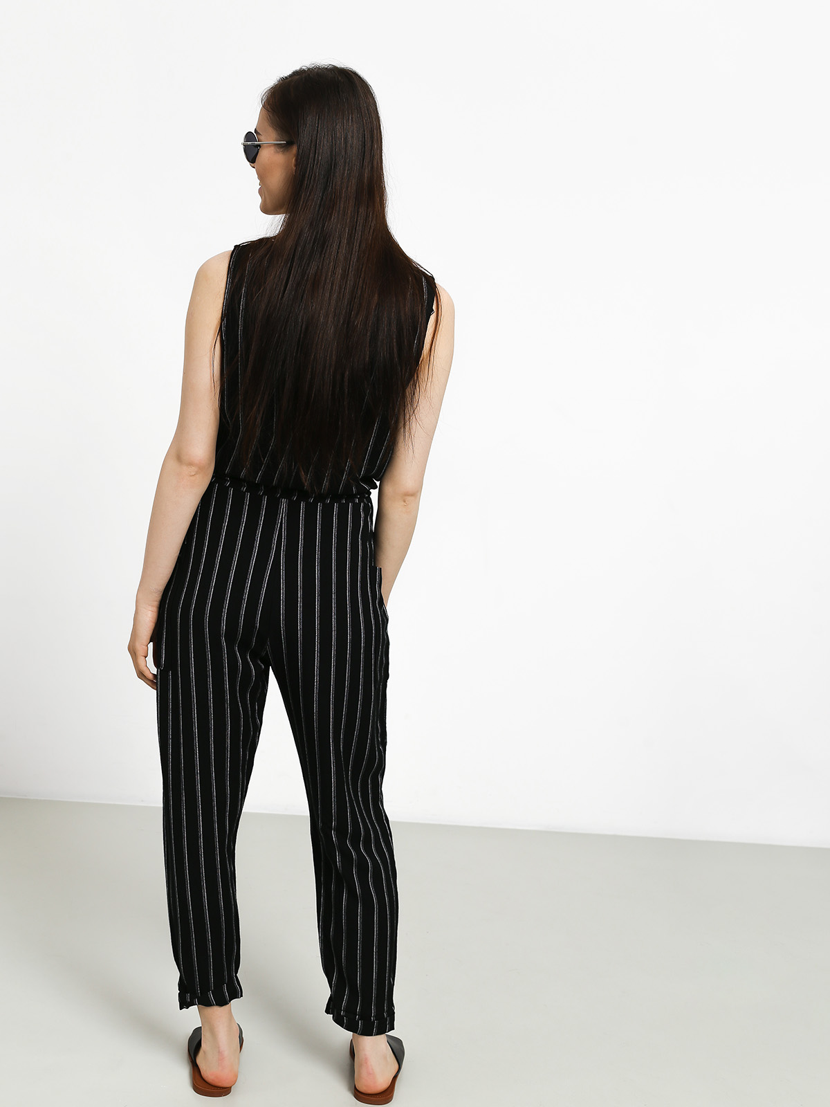 Womens RVCA Pop Out Overall (black stripe)