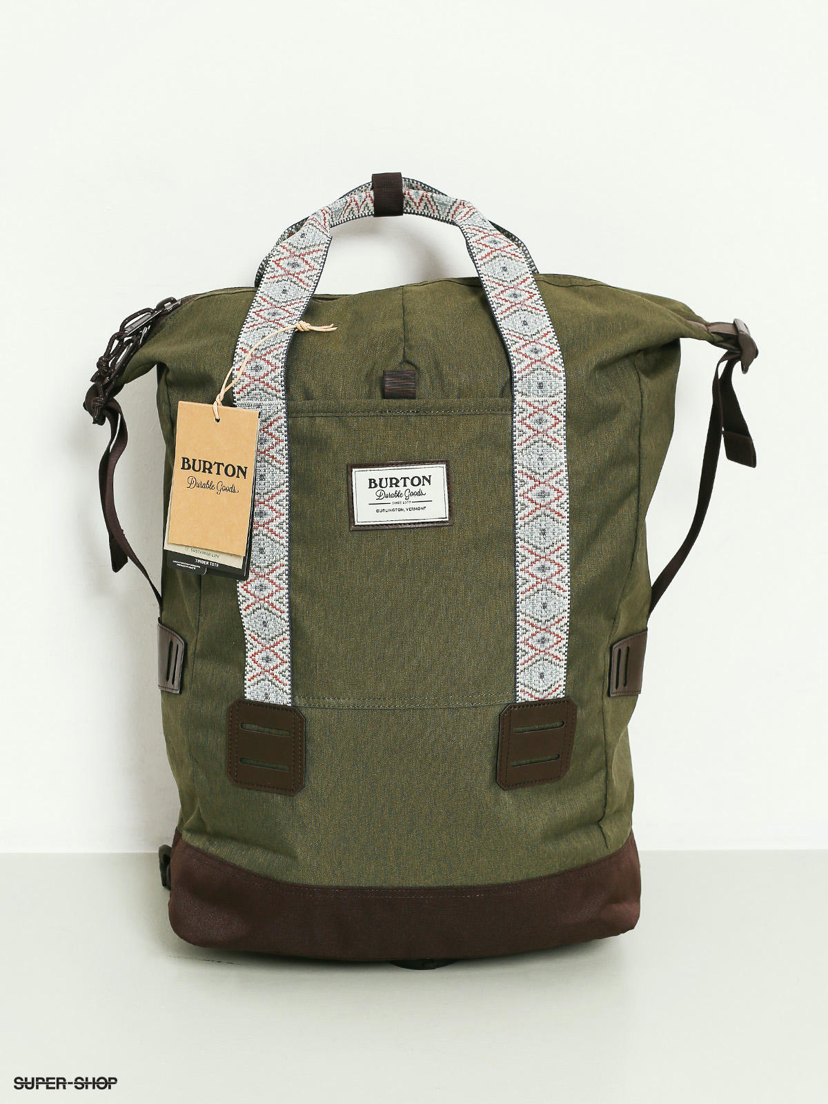 Burton Tinder Tote Backpack green keef heather