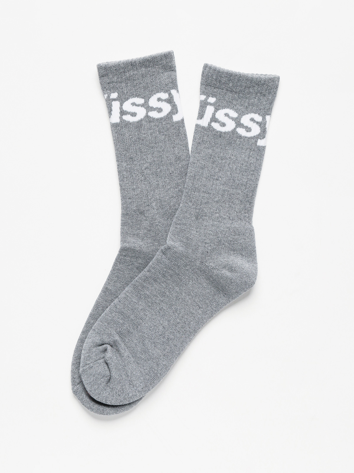 Stussy Jacquard Logo Socks (grey heather)