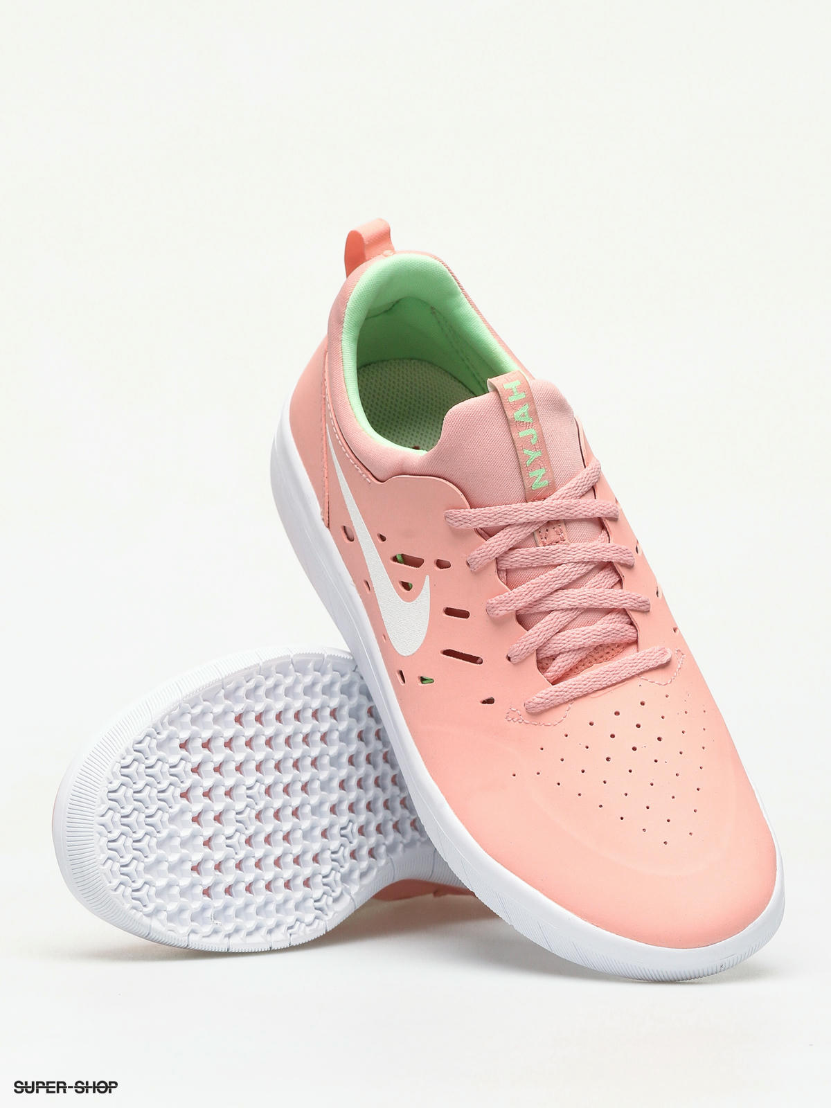 Nike SB Free Shoes coral/white aphid green)