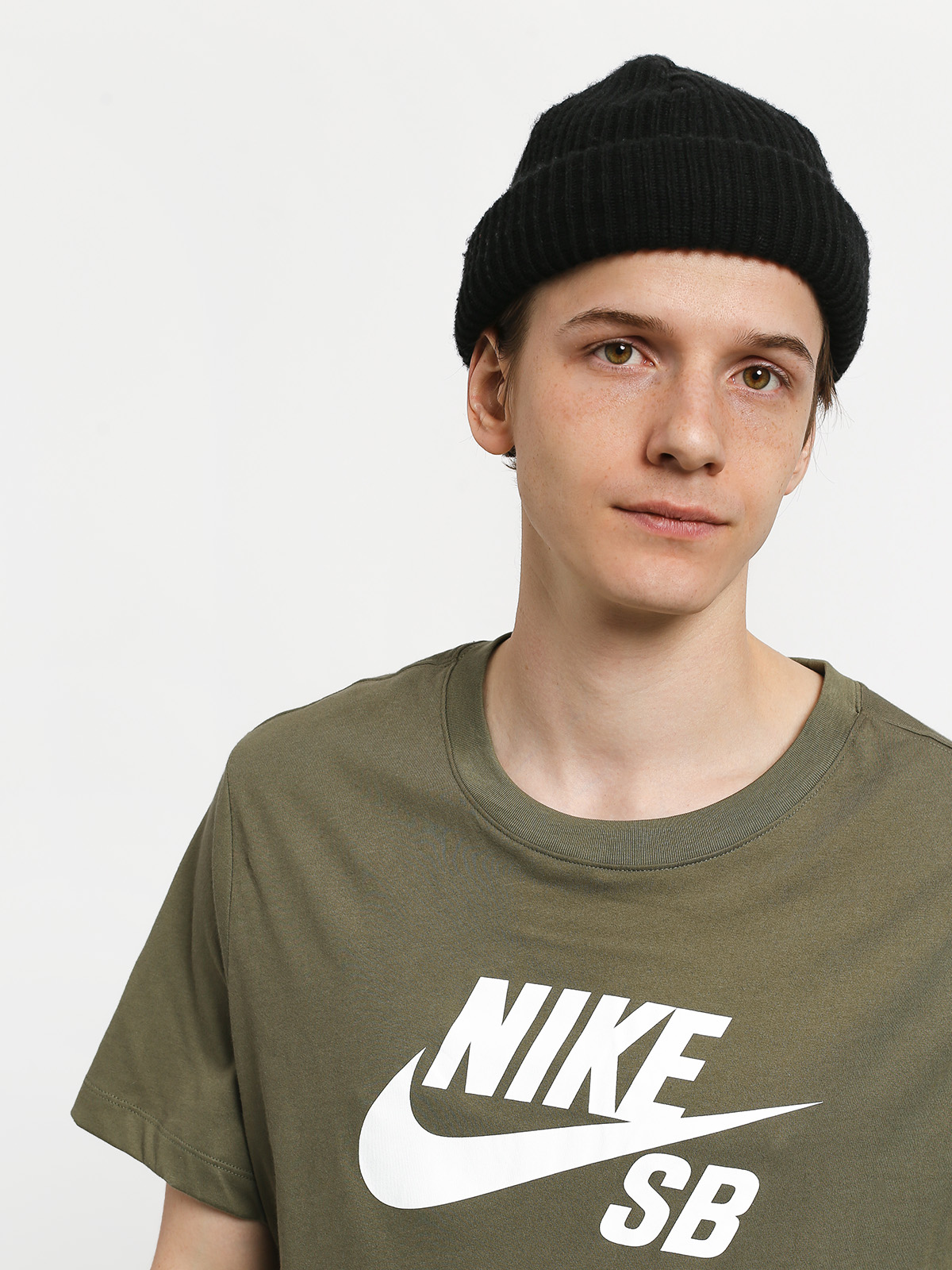 Nike SB Dri Fit T-shirt (medium olive/white)