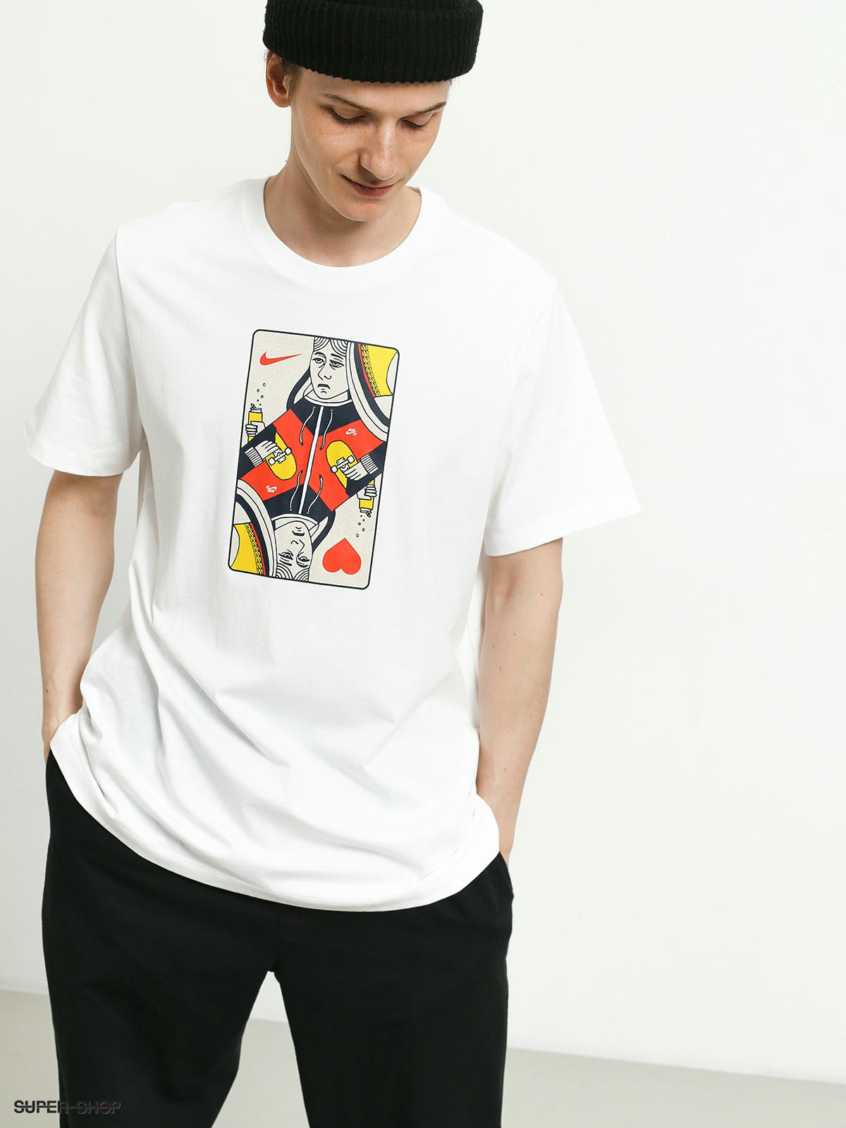 Nike SB Queen Card T-shirt (white/habanero red)