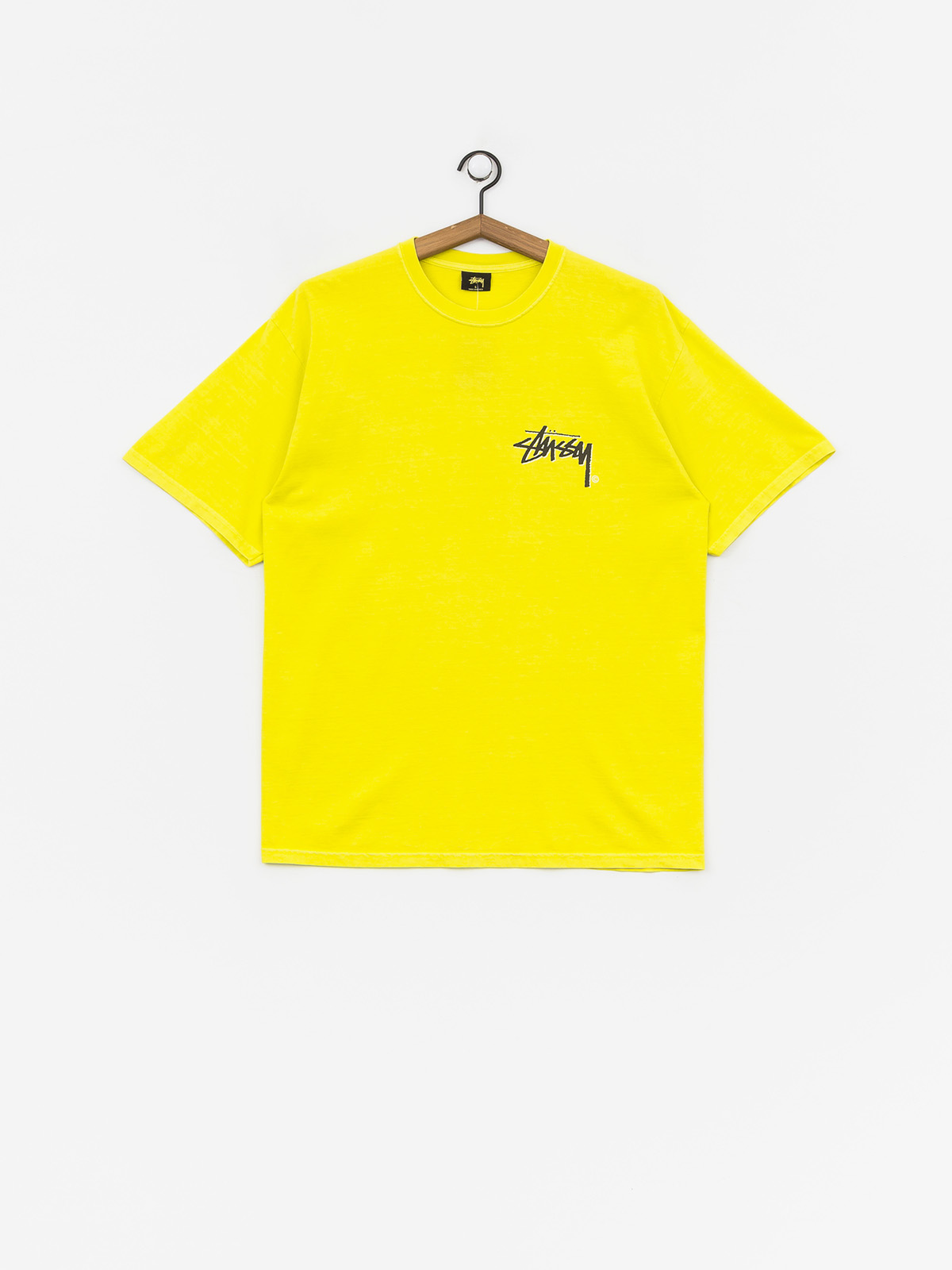 Stussy Stock C Pig Dyed T-shirt - yellow (lime)