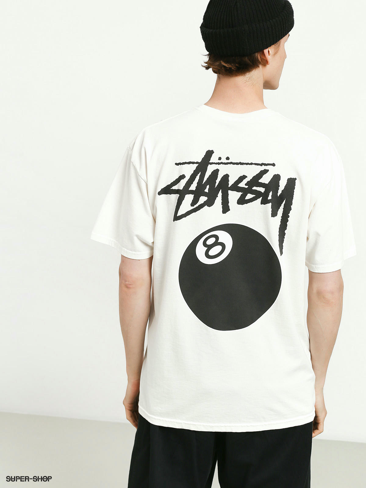 Stussy 8 Ball Pig Dyed T Shirt Natural