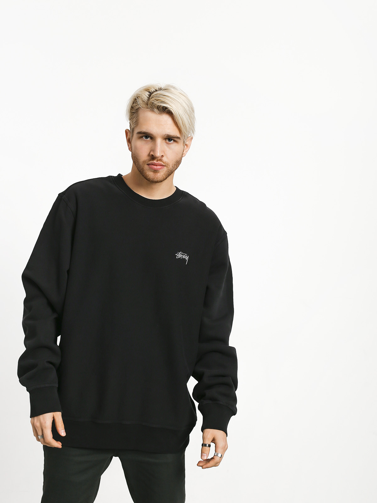 stussy white sweater