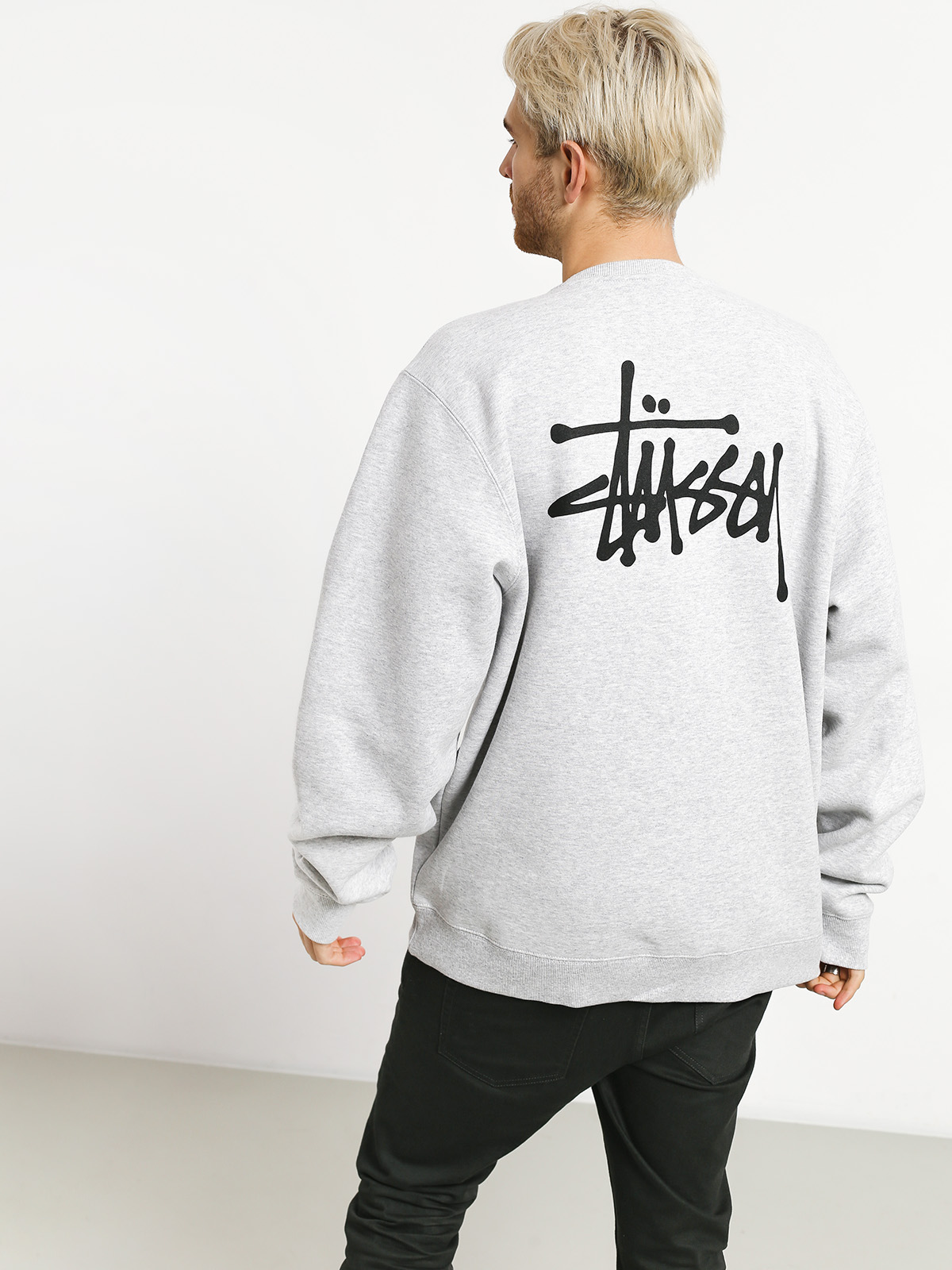 Stussy Basic Sweatshirt grey ash heather