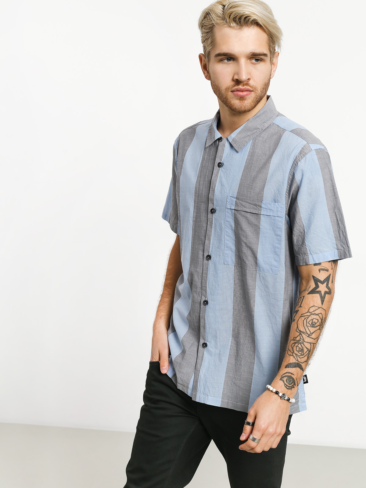 Stussy Bold Stripe Shirt (blue)