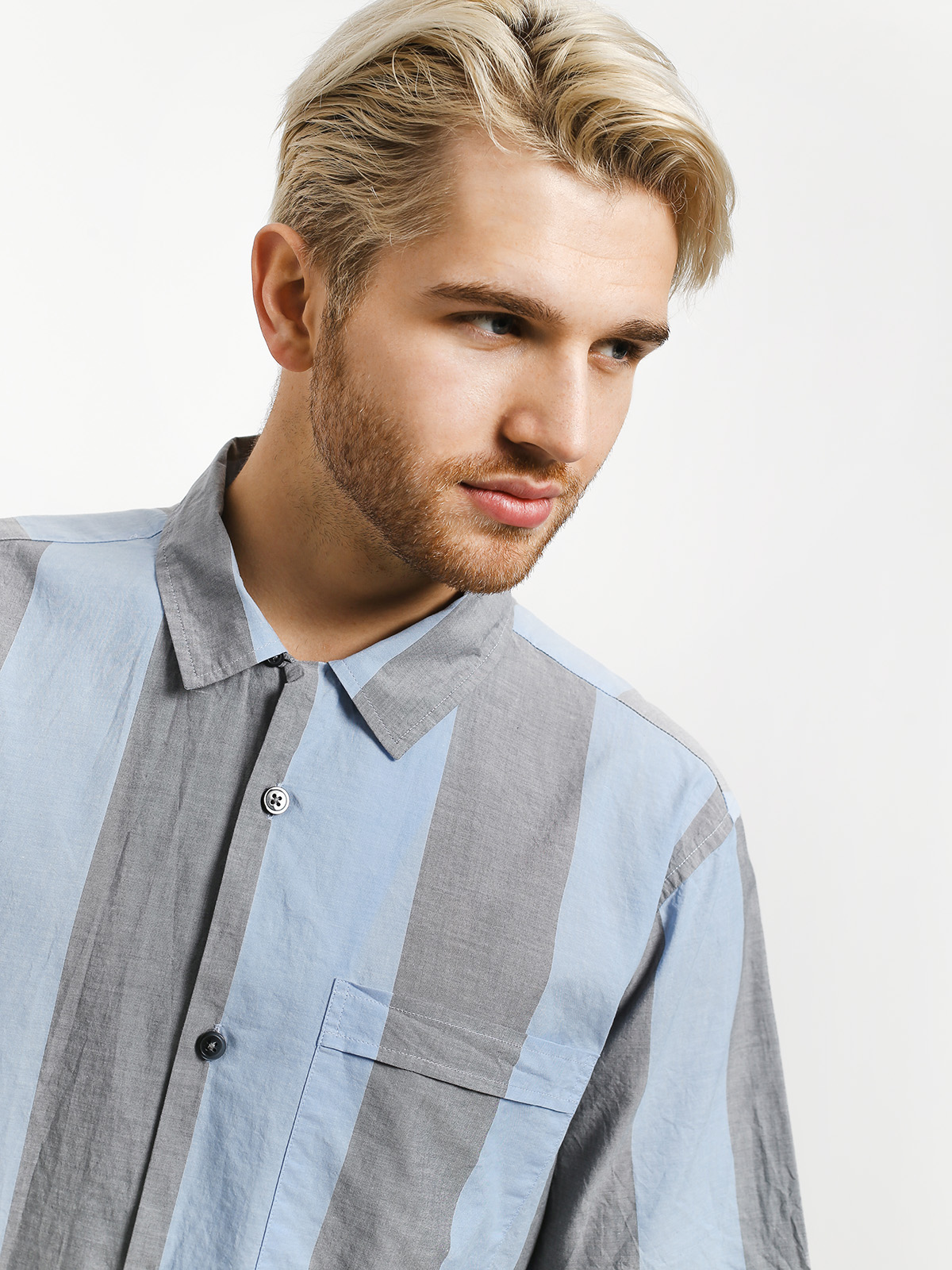 Stussy Bold Stripe Shirt (blue)