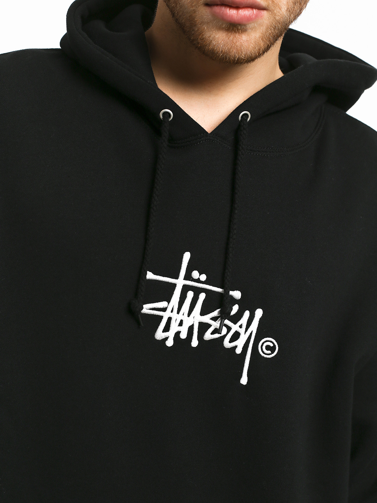 STUSSY Basic Copyright App Hood　M Stussy Basic Copyright App HD Hoodie - black (black)