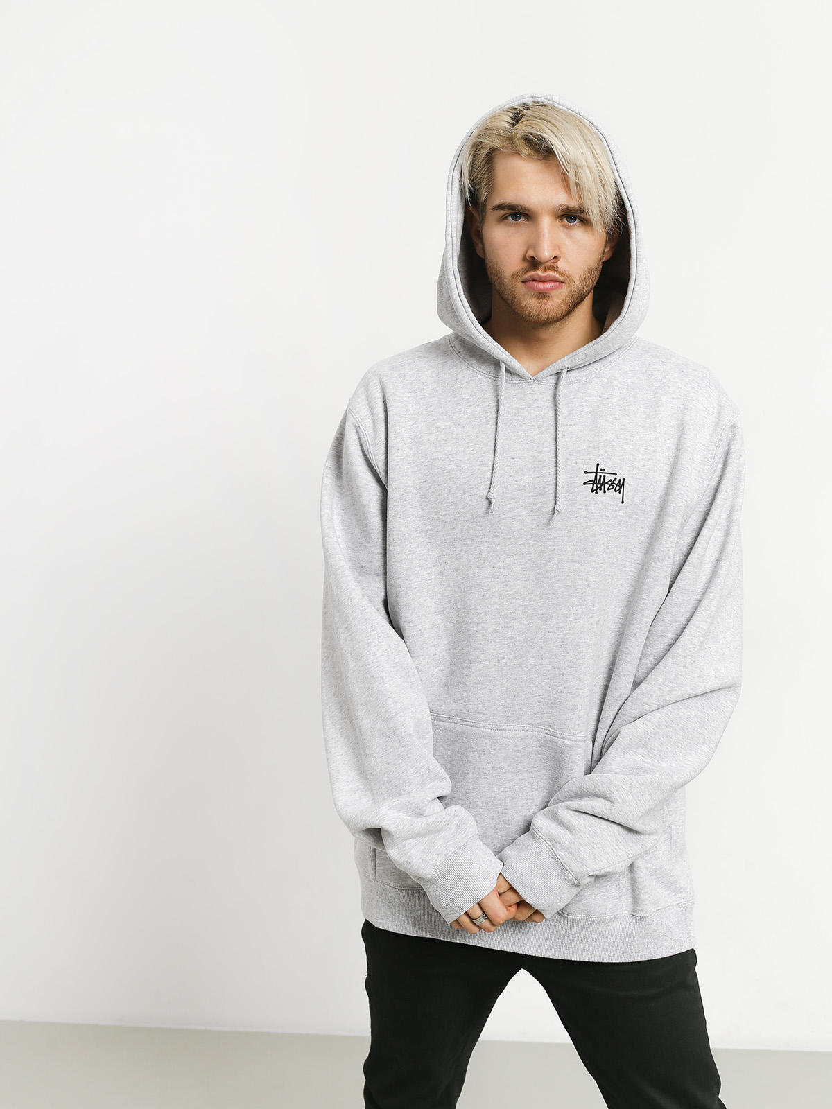 Stussy Basic HD Hoodie - grey (ash heather)