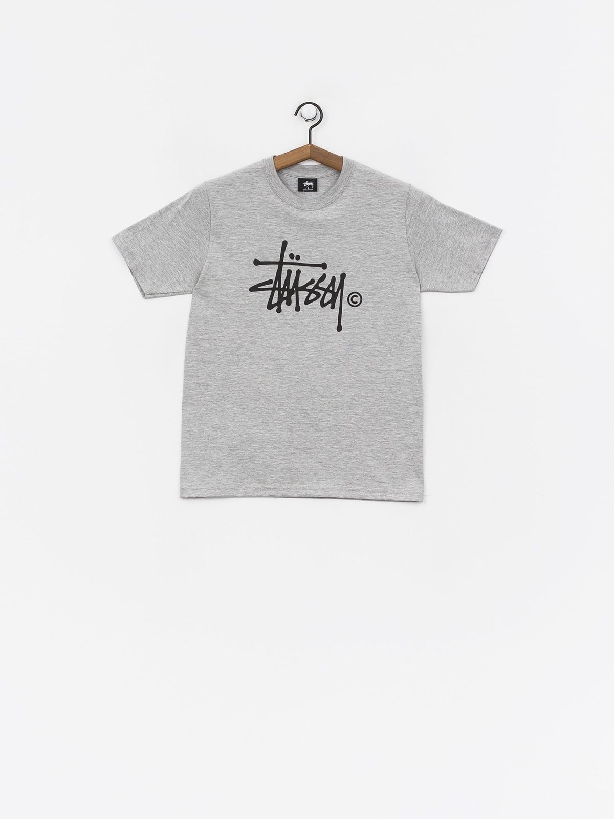 Stussy Basic Logo T-shirt Wmn (grey heather)