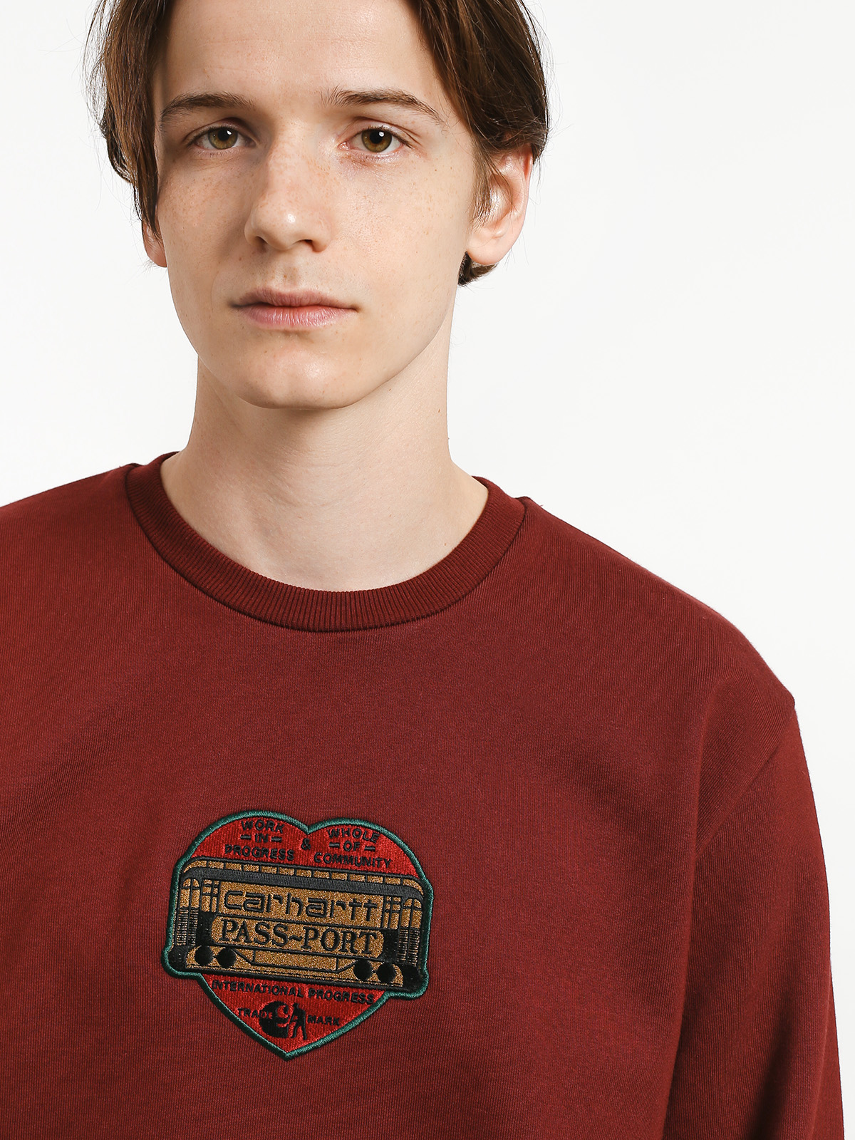 Carhartt WIP Thank You X Pass Port Sweatshirt (pass port burnt red)