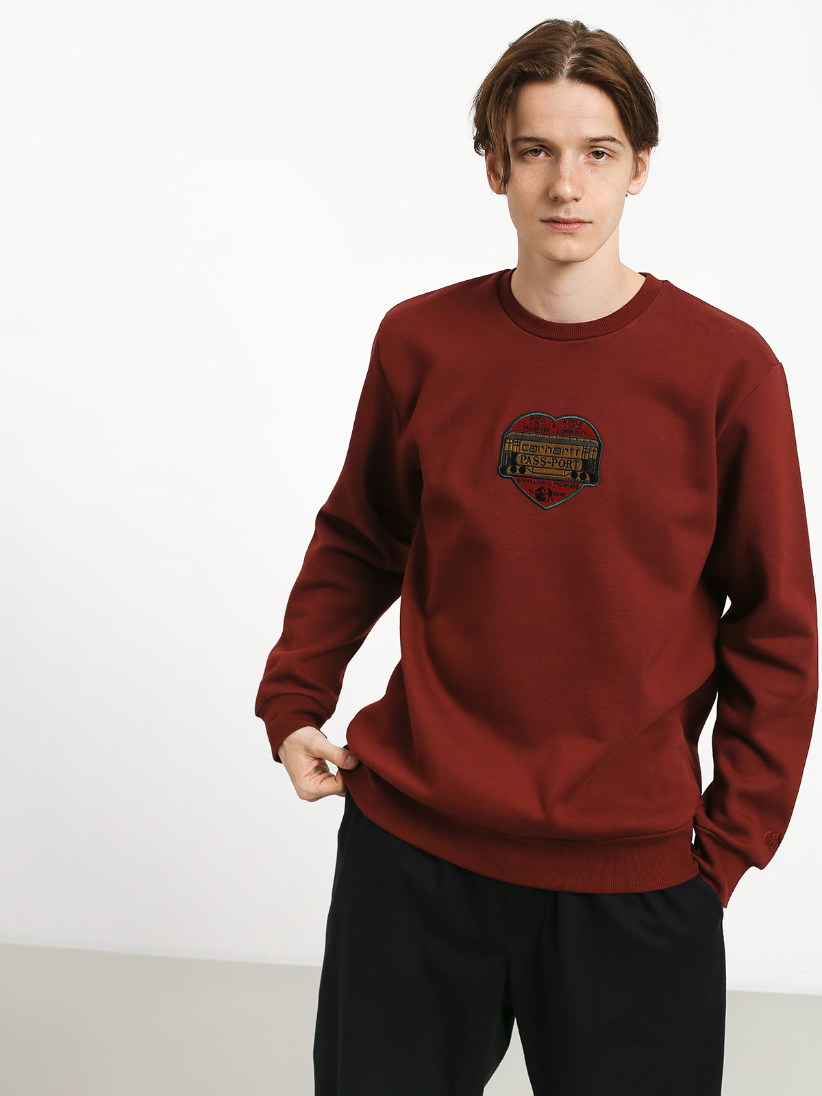 Carhartt WIP Thank You X Pass Port Sweatshirt - burgundy (pass 