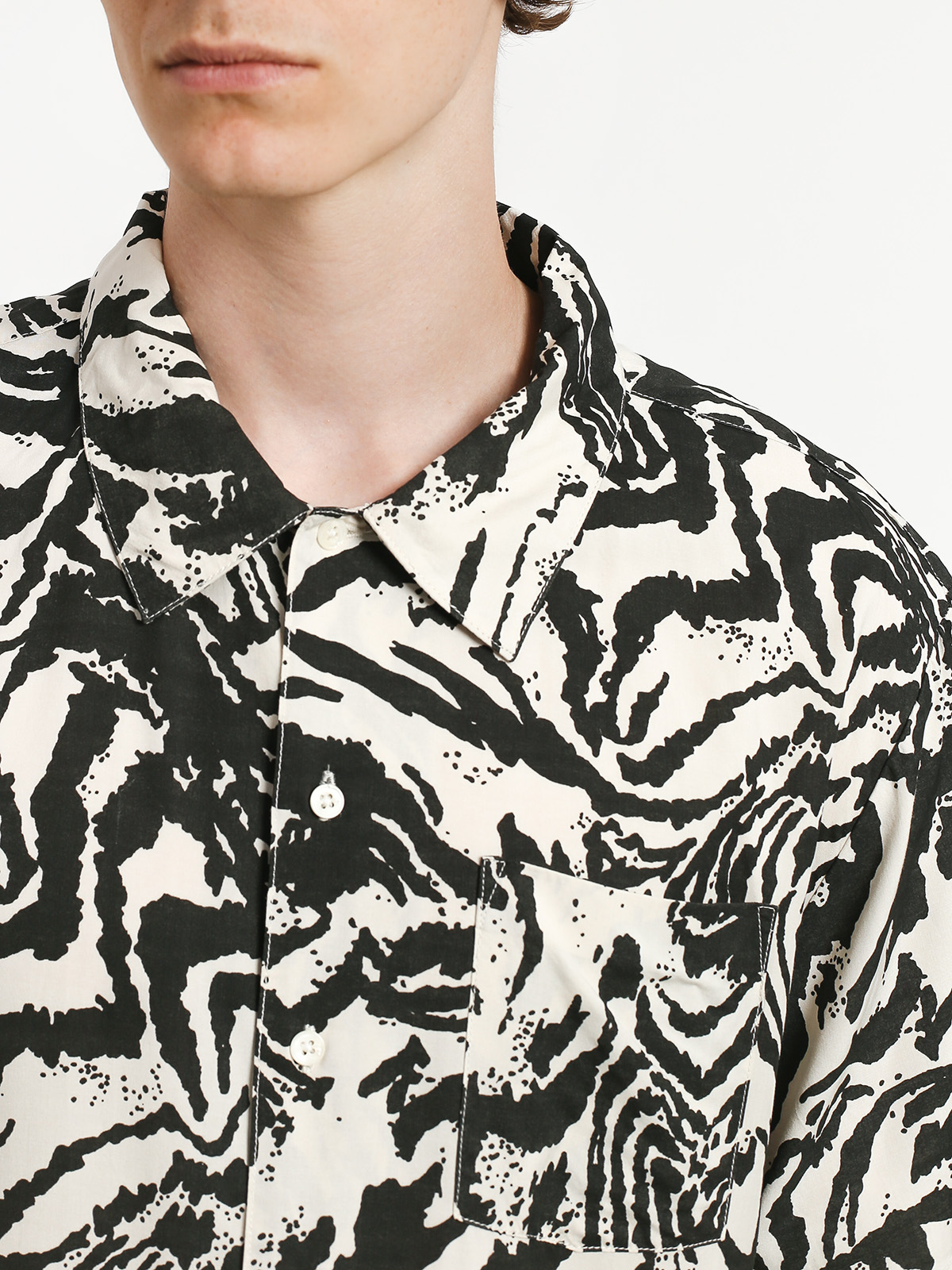 Brixton Lovitz Shirt (washed black/bone)