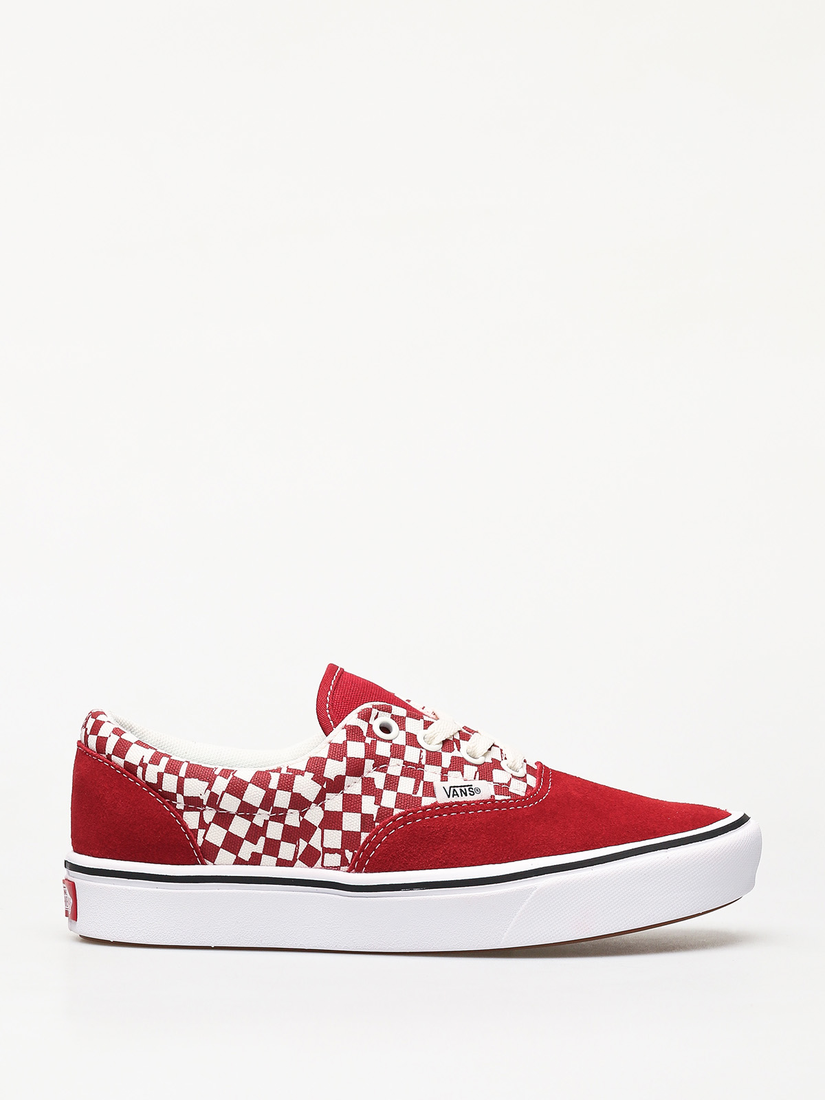 Era Red Checkered Vans UA Era Checkerboard Racing Red Mix Vans