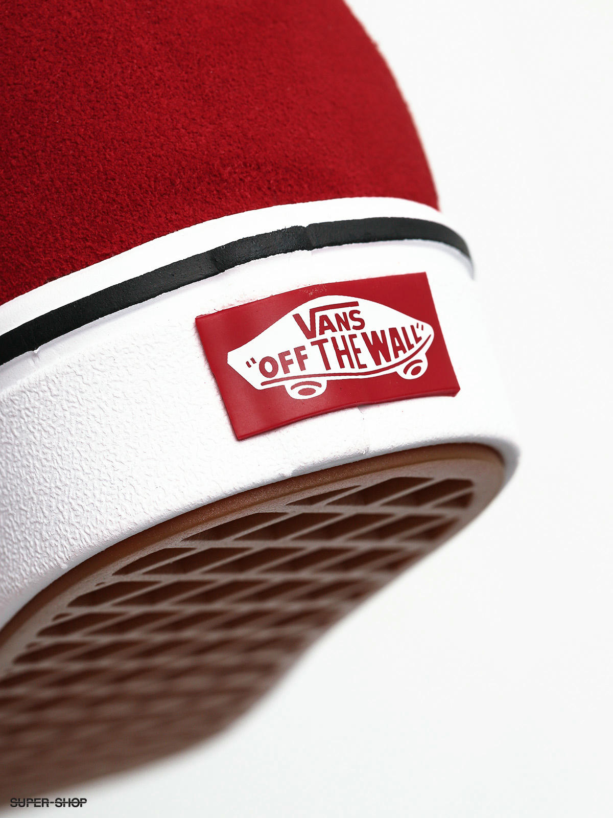 Racing red vans retailer slip ons