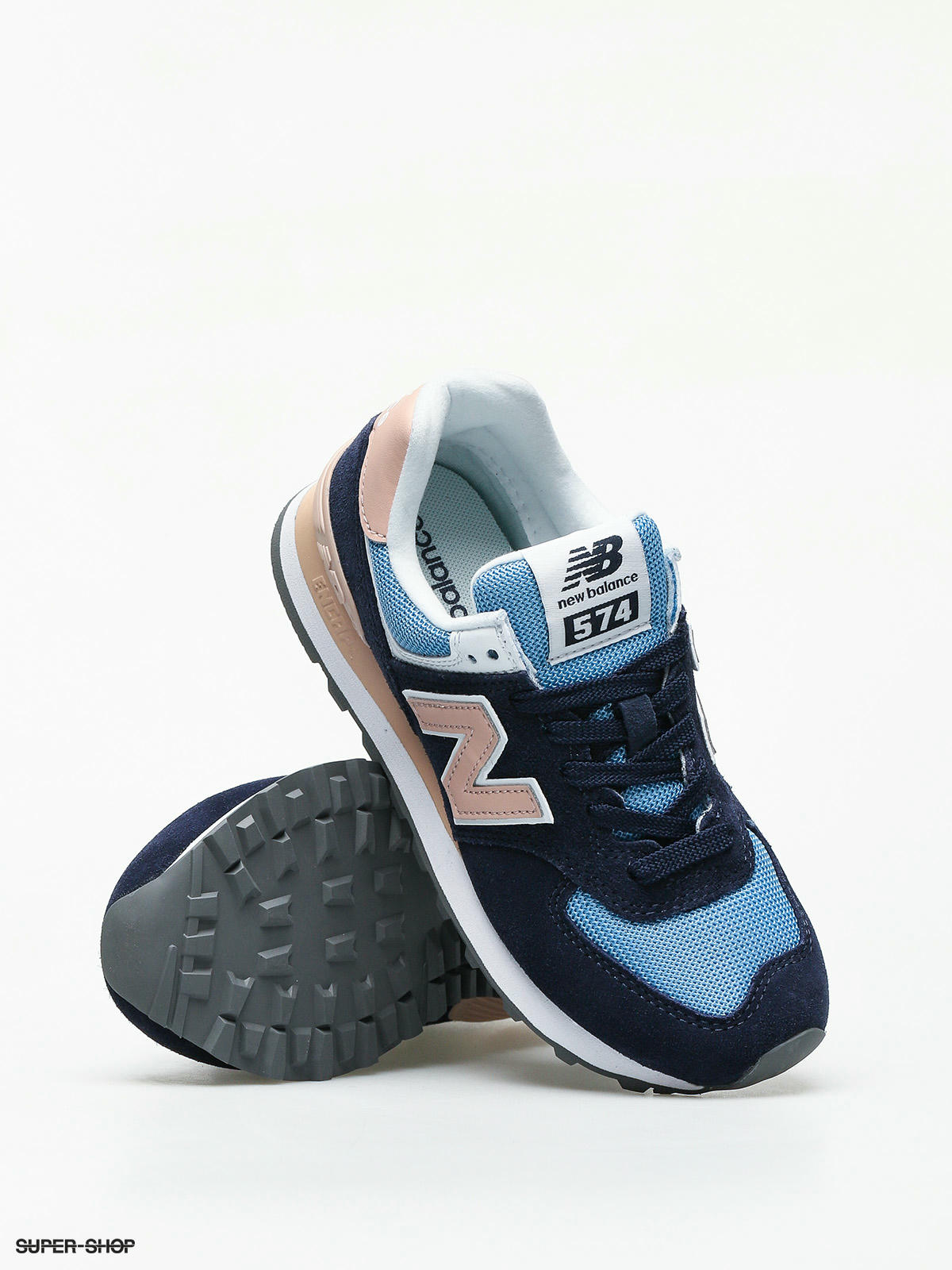 New balance 574 hot sale navy pink