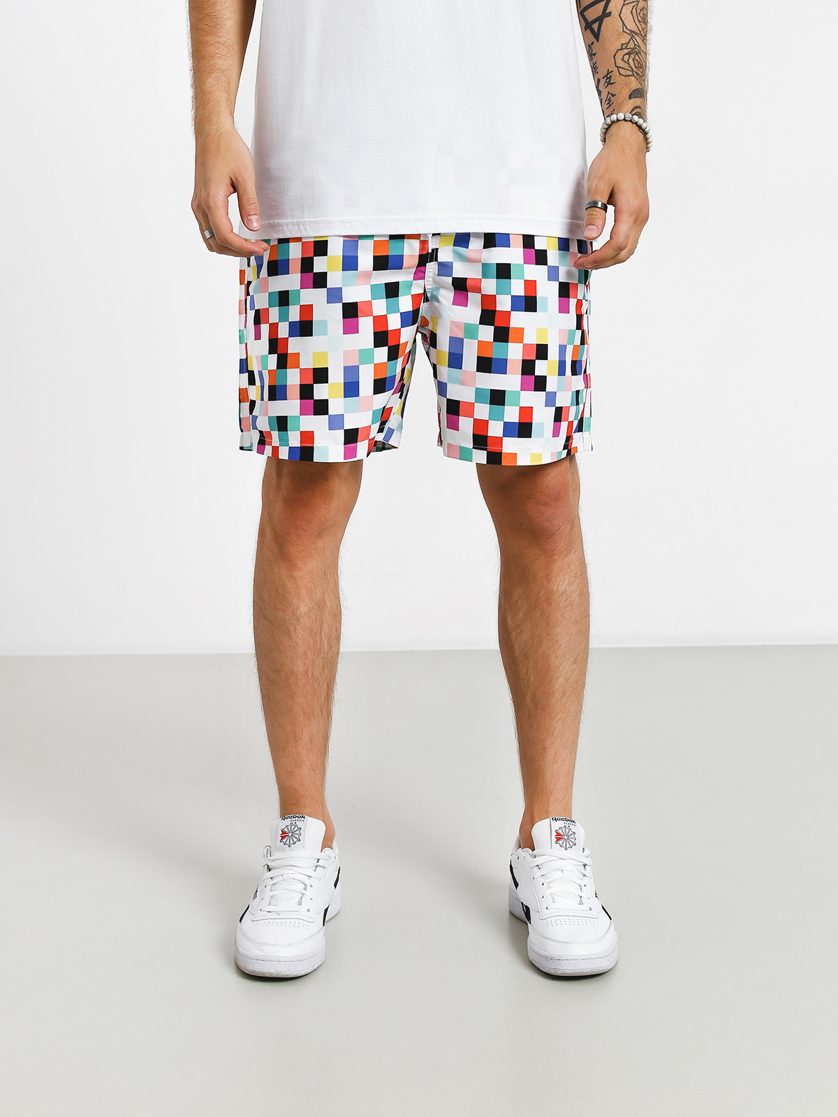 Pixel Board Shorts Boardshorts (white 