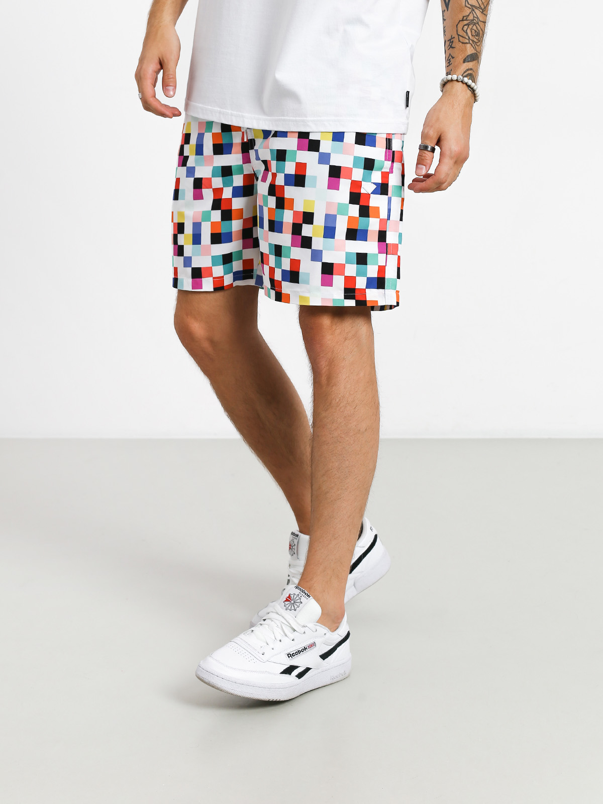 Pixel Board Shorts Boardshorts (white 