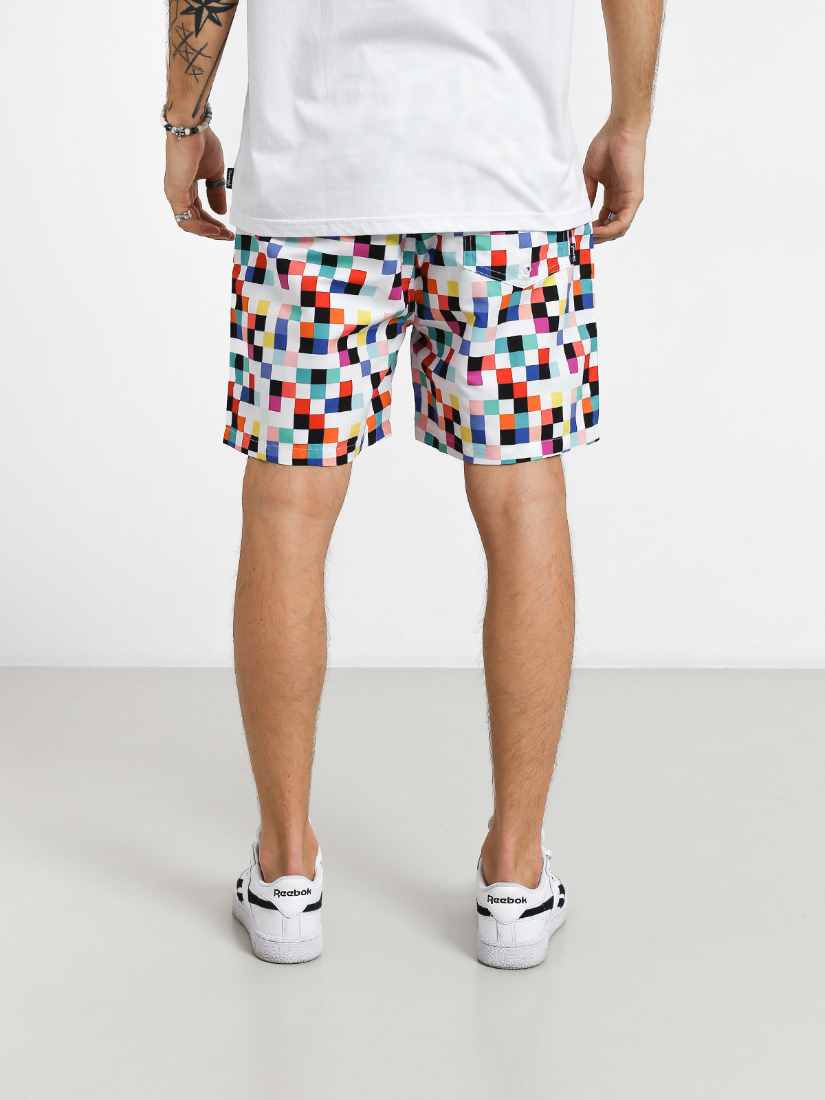 Pixel Board Shorts Boardshorts (white 