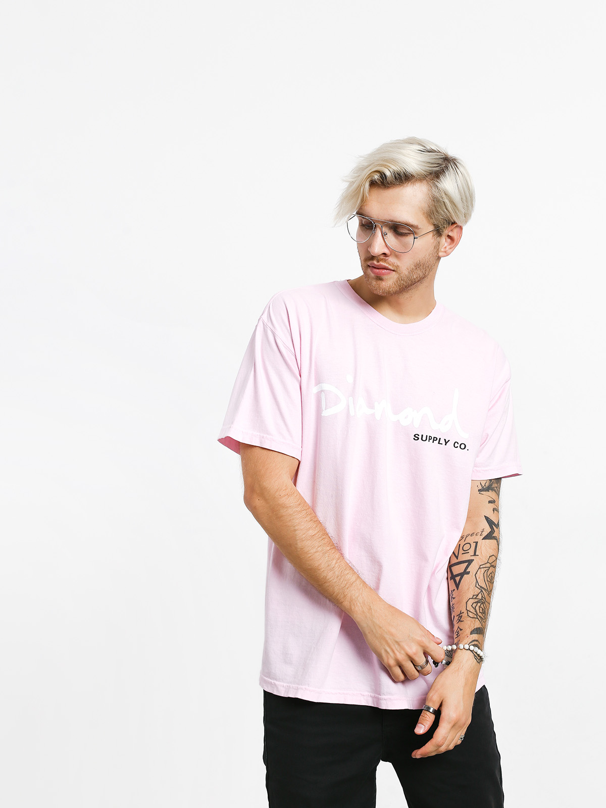 Diamond Supply Co. Og Script Overdye T-shirt (pink)