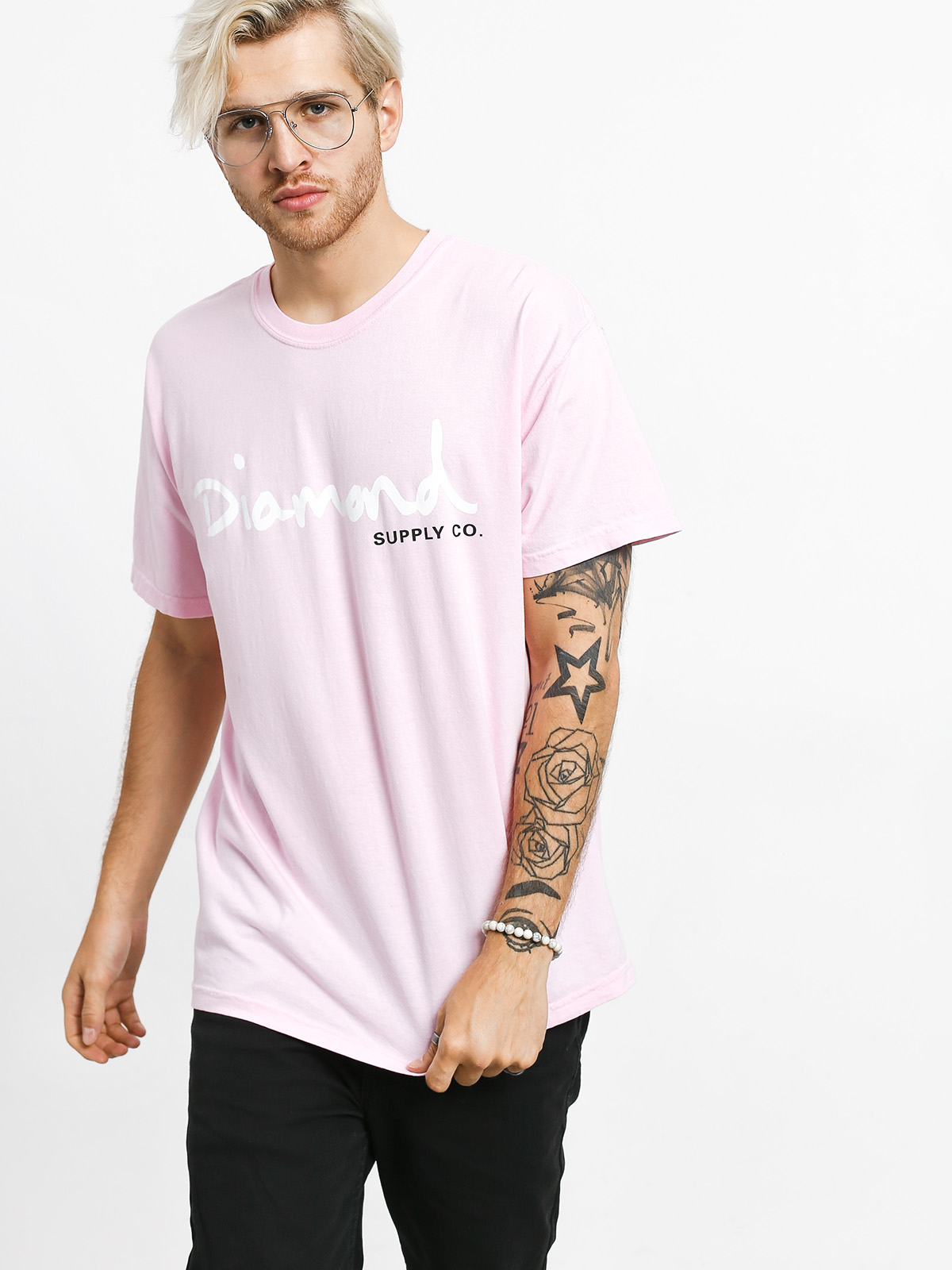 Diamond Supply Co. Og Script Overdye T-shirt (pink)