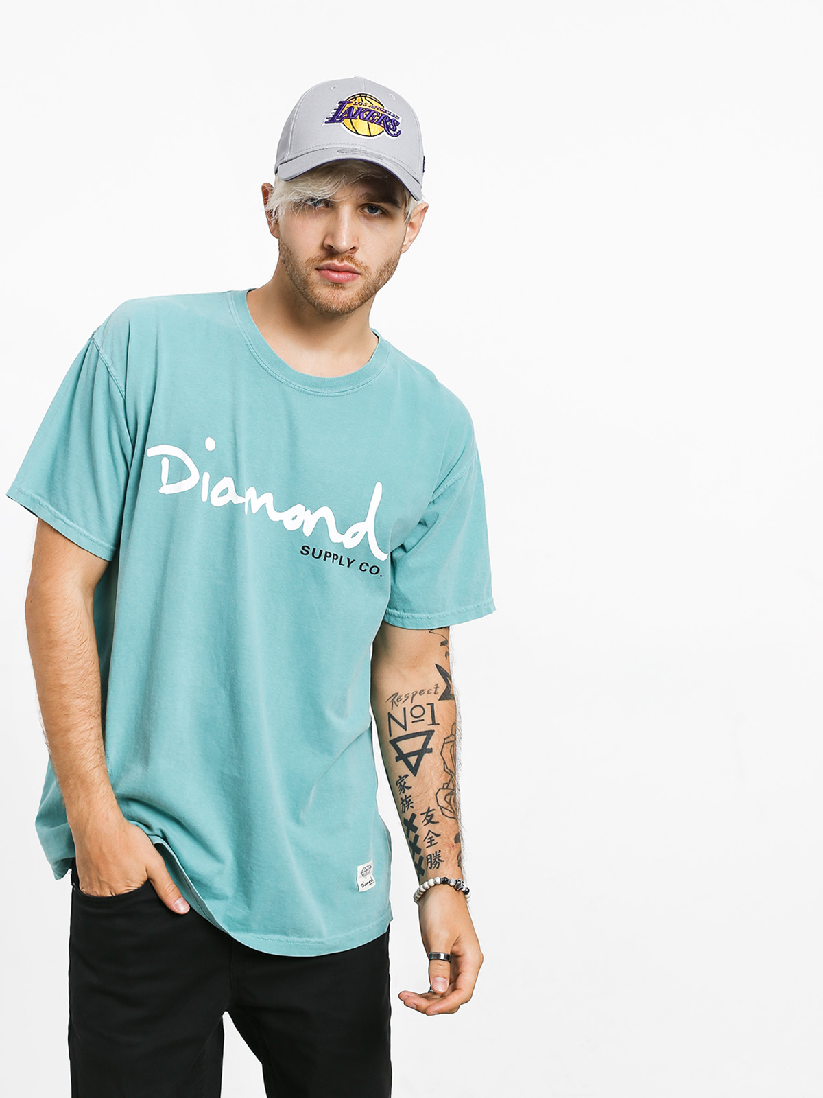 Diamond Supply Co. Og Script Overdye T-shirt (turquoise)