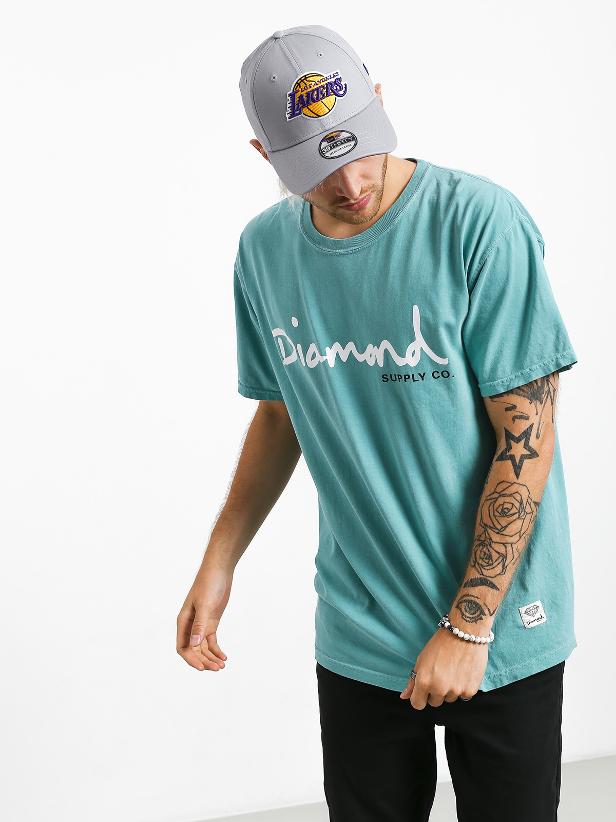 Diamond Supply Co. Og Script Overdye T-shirt (turquoise)