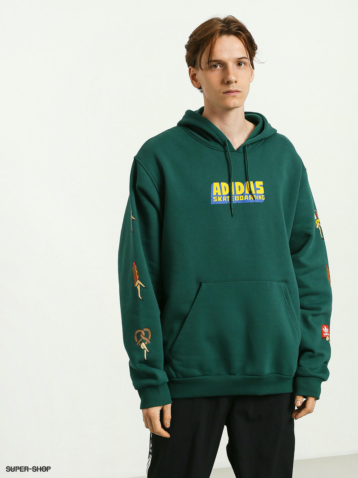 adidas skateboarding green hoodie