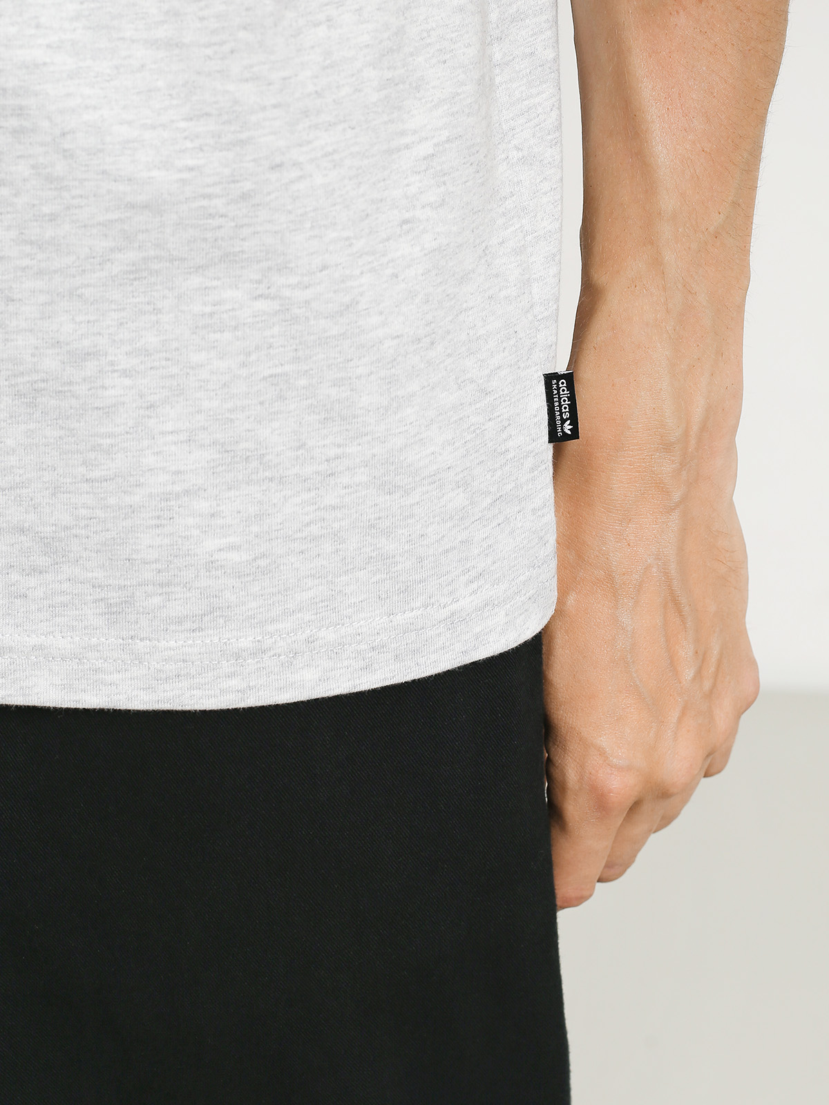 adidas Bb Print 1 T-shirt (light grey heather/black/collegiate navy/white)