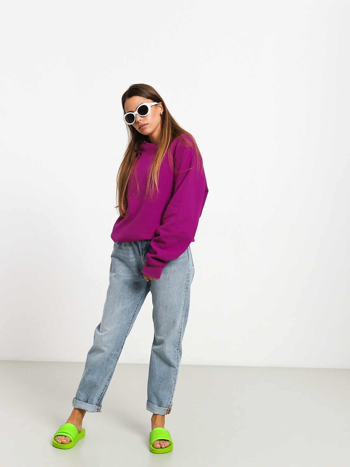Stussy Stock Crew Sweatshirt Wmn (berry)