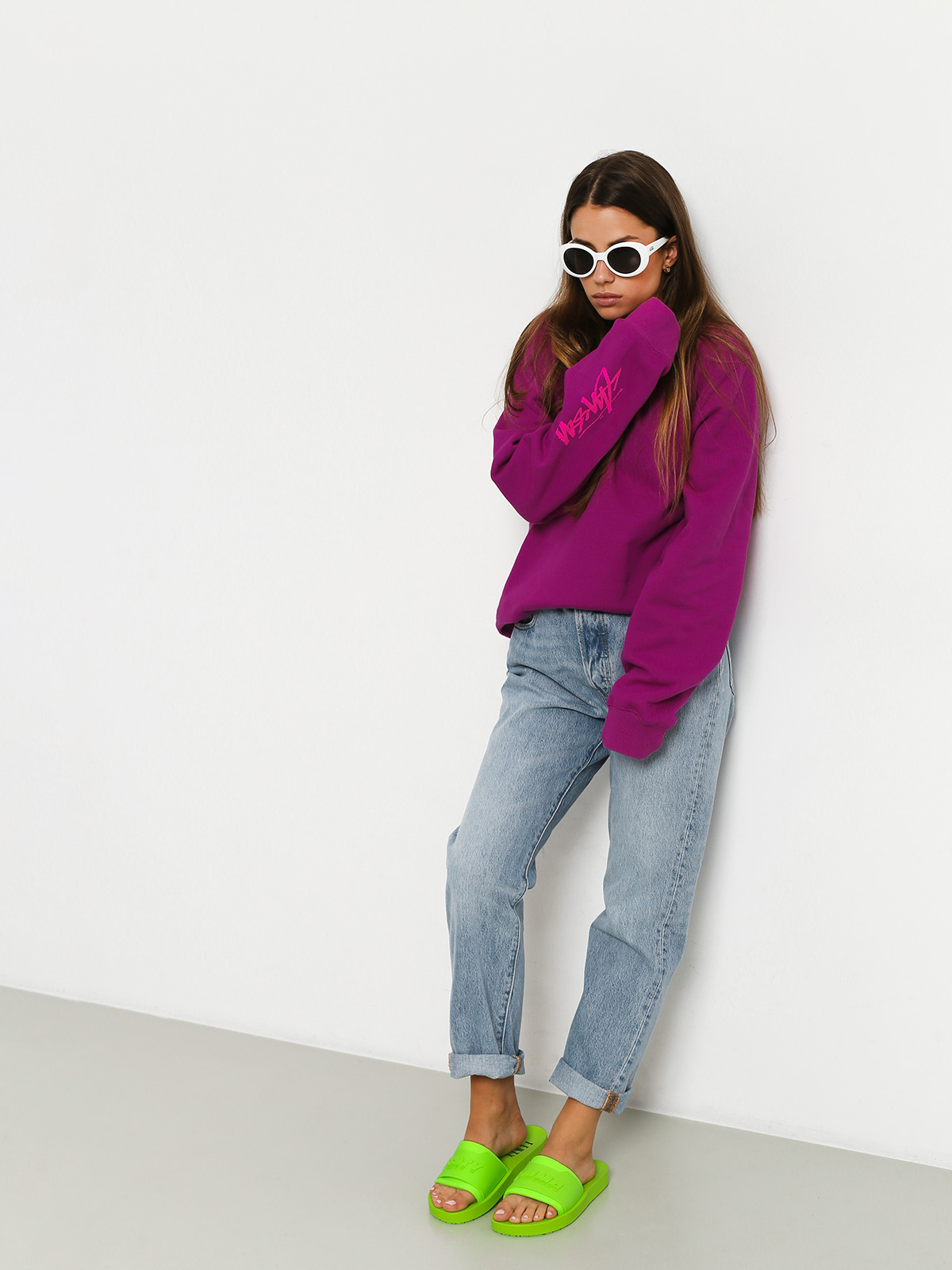 Stussy Stock Crew Sweatshirt Wmn (berry)