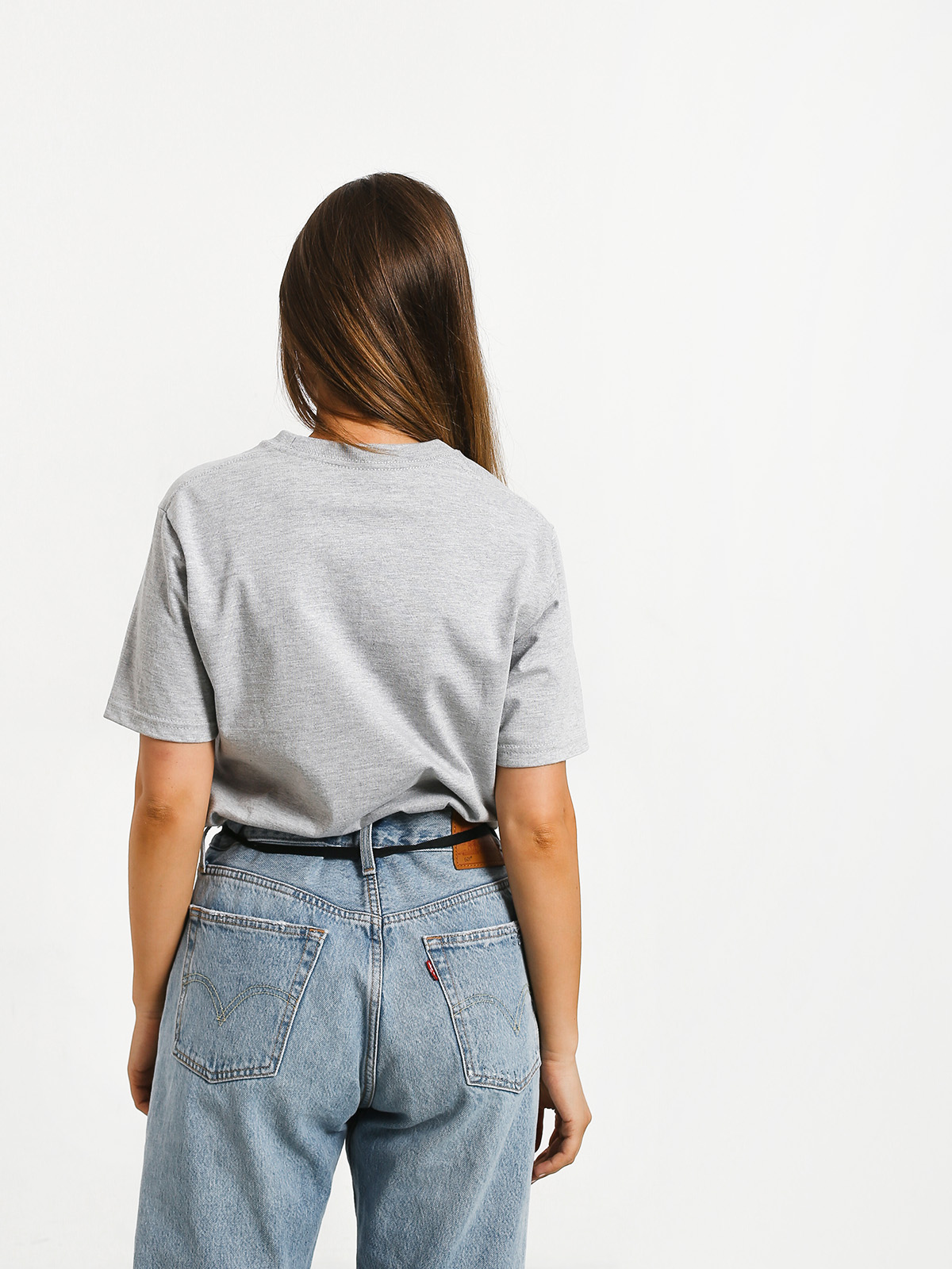 Stussy Basic Logo T-shirt Wmn (grey heather)