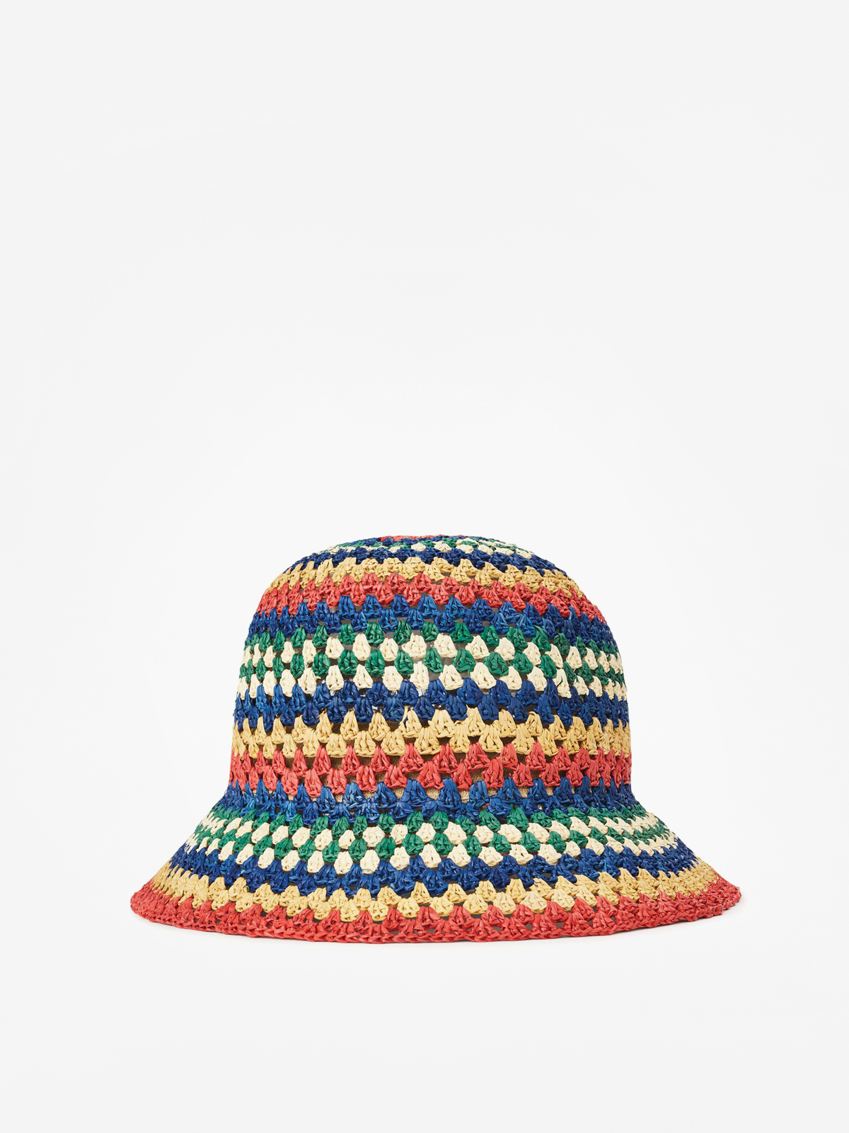 Brixton Multicolor woven raffia Bucket Hat. Size Small  7 / 56cm. Brixton Essex Raffia Bucket Hat Wmn - multicolor (multi) main image 2