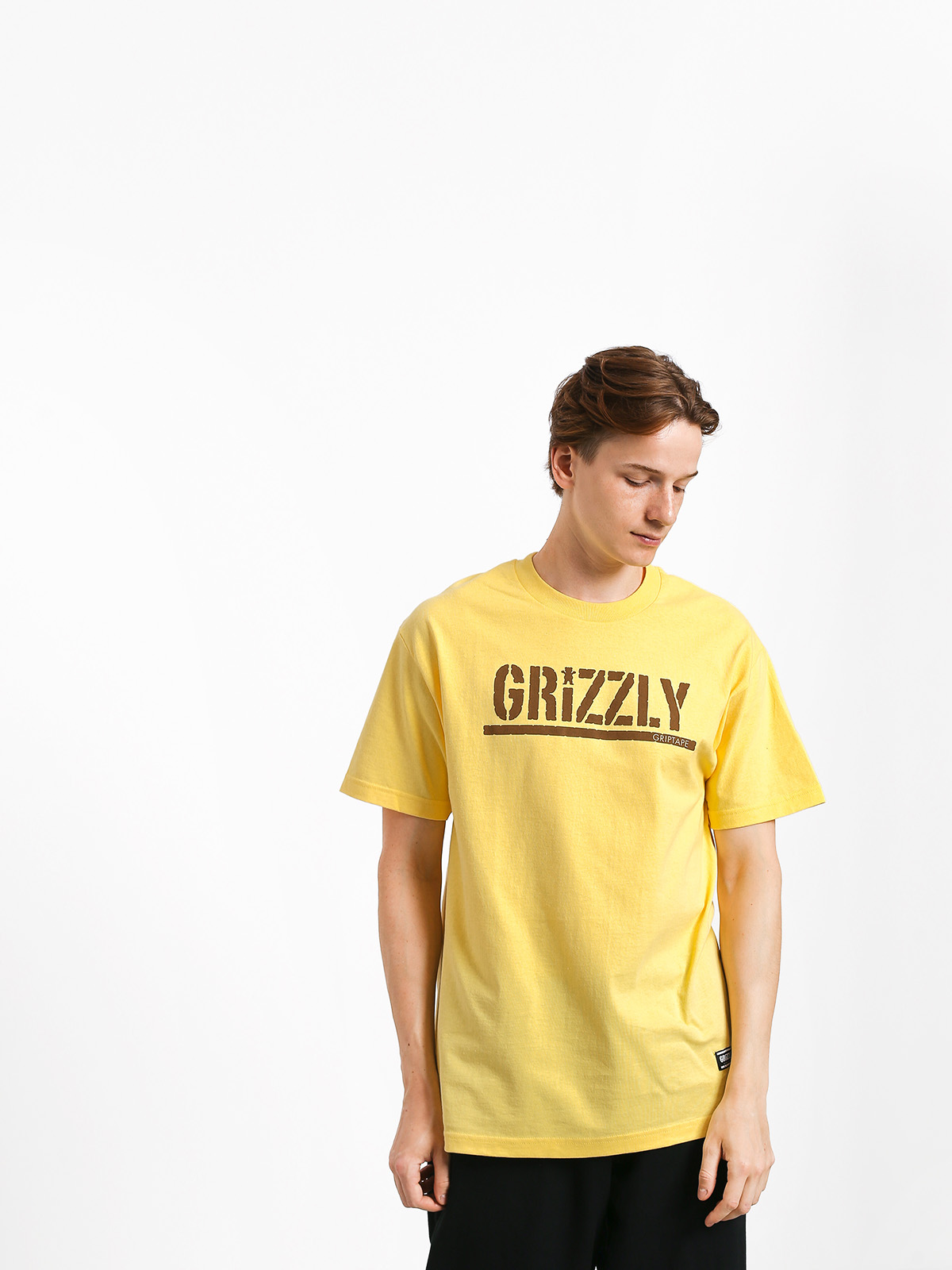 Grizzly Griptape Stamp T-shirt (banana/brown)
