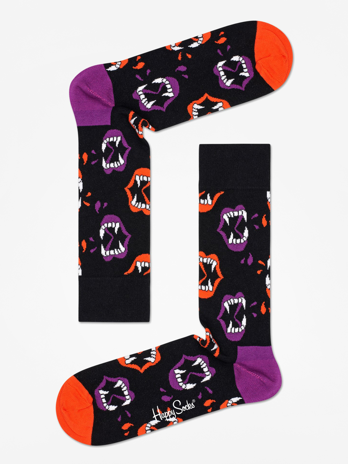 Happy Socks Halloween Fang Socks (black/purple)