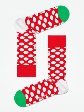 Happy Socks Big Dot Snowman Socks (red/white)