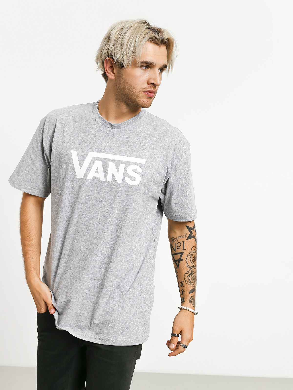 vans classic t shirt grey